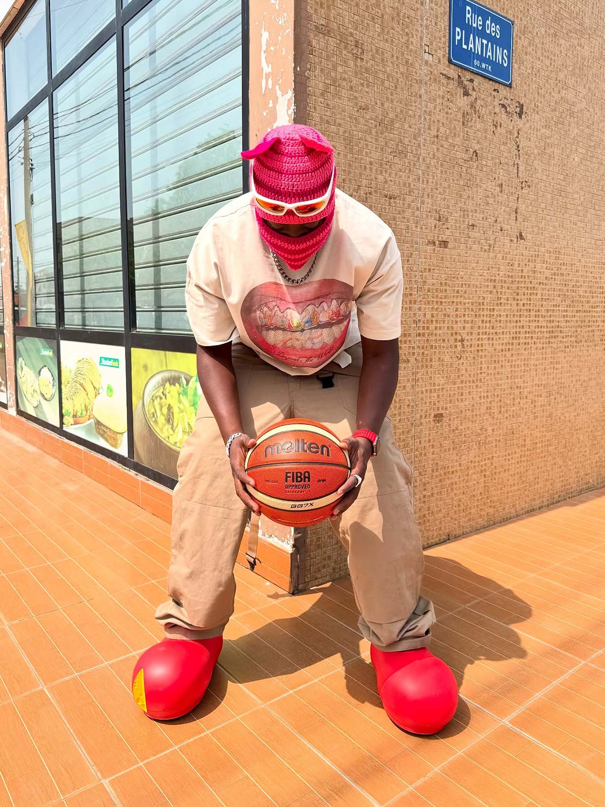 Full Diamond Tooth Pattern T-Shirt - 2258