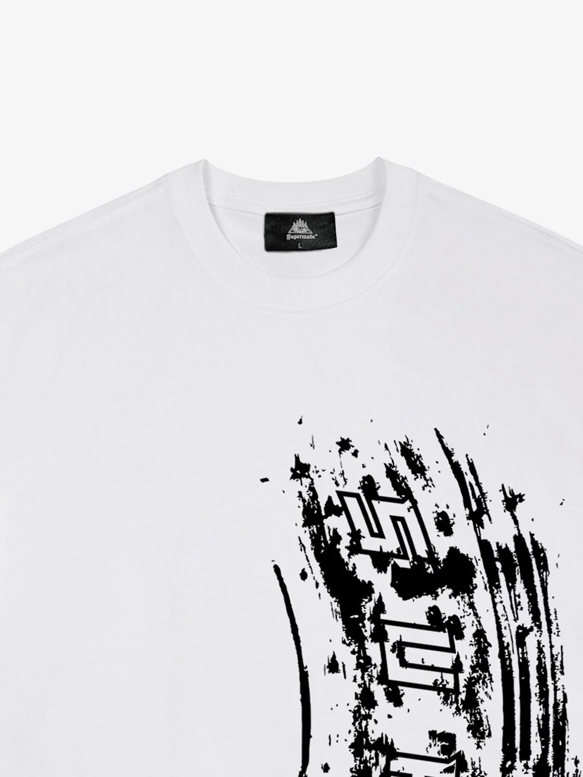 Tire Print Lettering T-Shirt