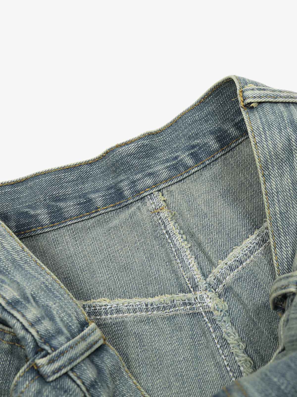 Washed Slub Machete Dye Jeans