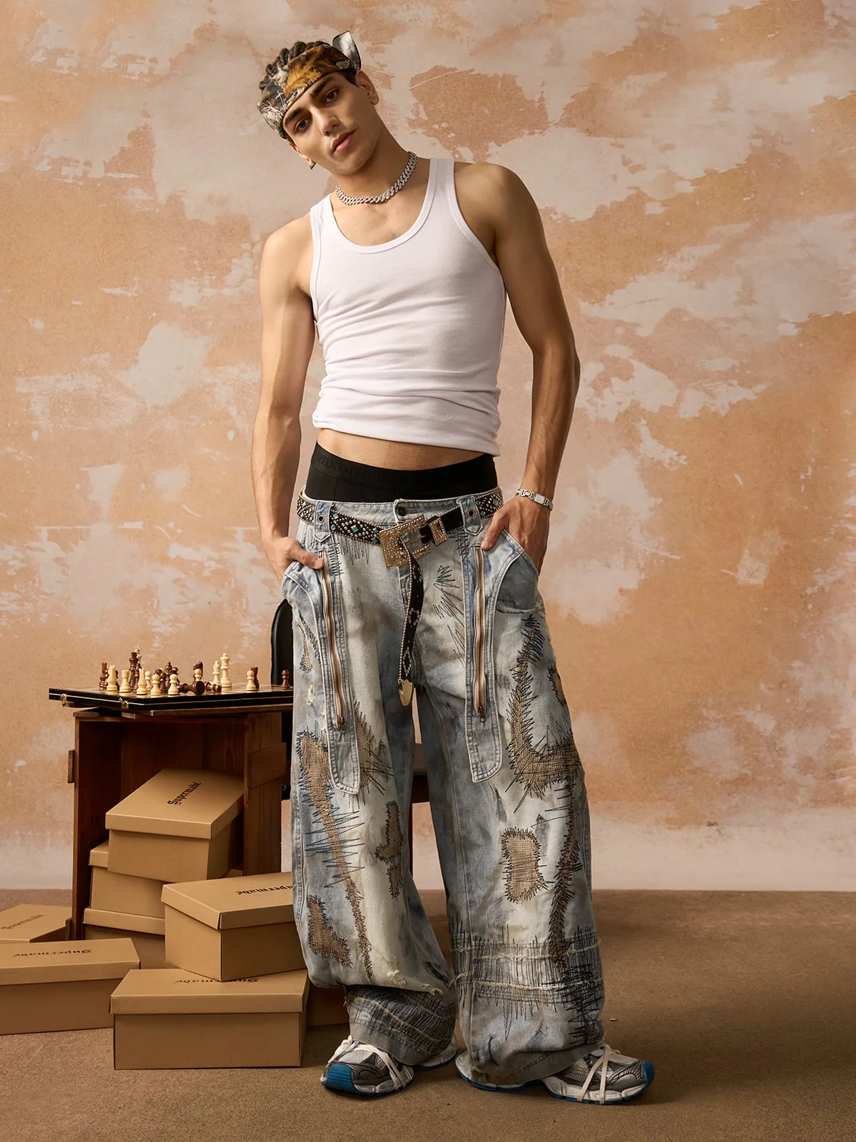 RO Style Washed Barrel Jeans - 2421