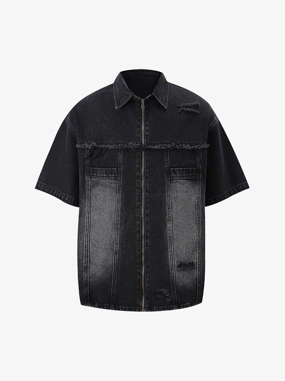 Denim Distressed Ripped Suit - 2460