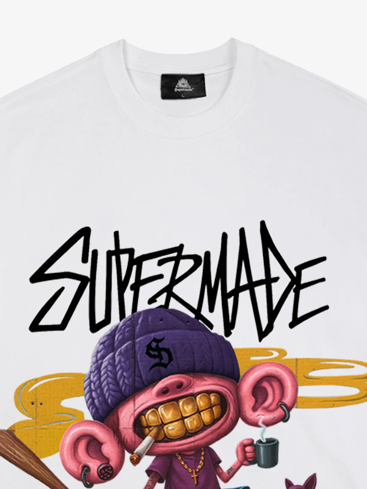 Thesupermade Cartoon Graffiti Trendy Weird Kid T-Shirt