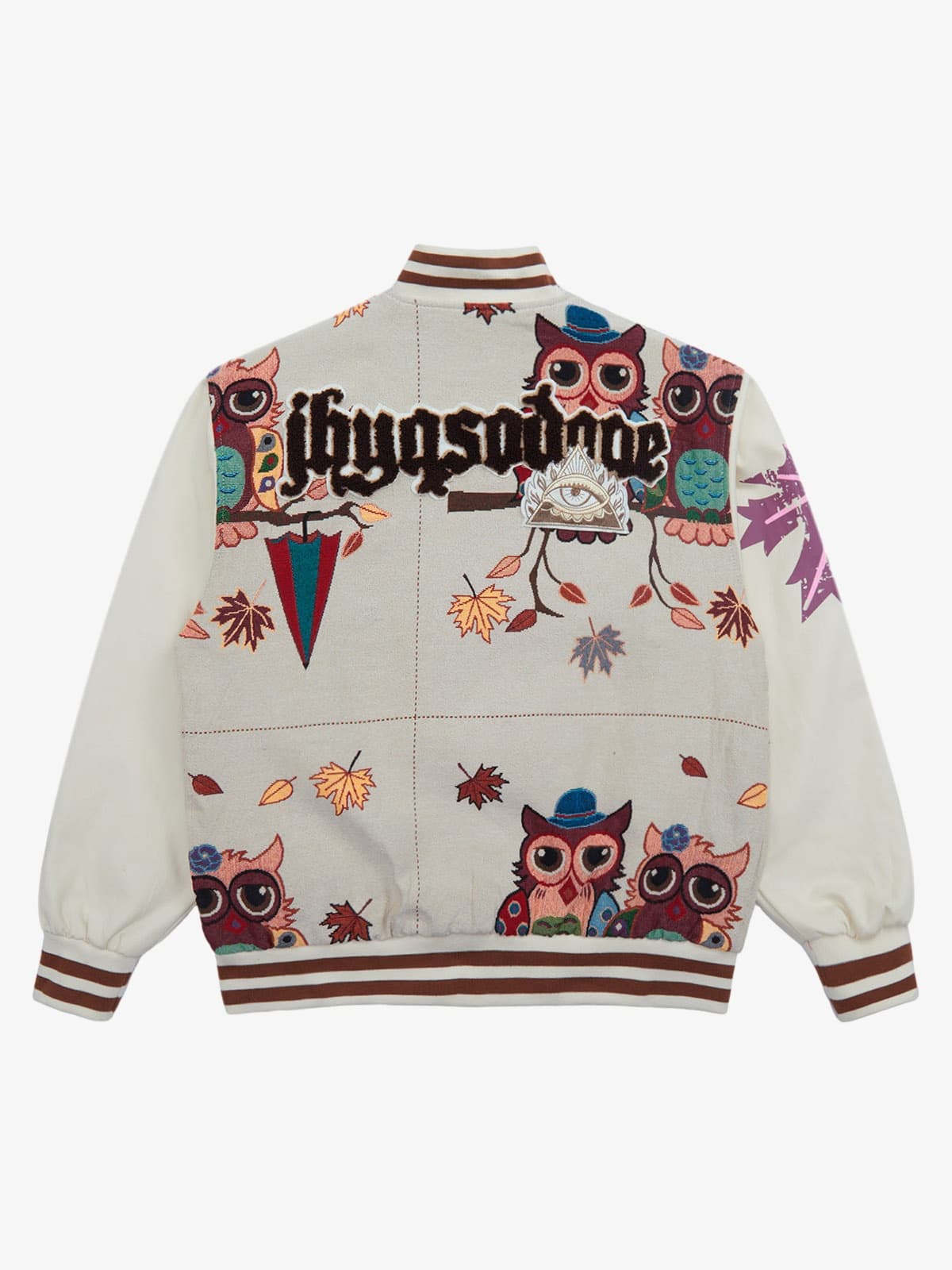 Thesupermade Owl Patch Embroidered Baseball Jersey - 2472