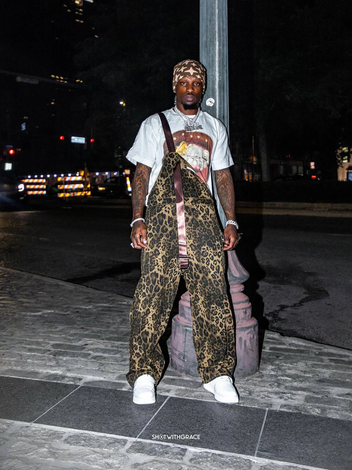 Thesupermade Leopard Print Street Style Workwear Overalls - 2020