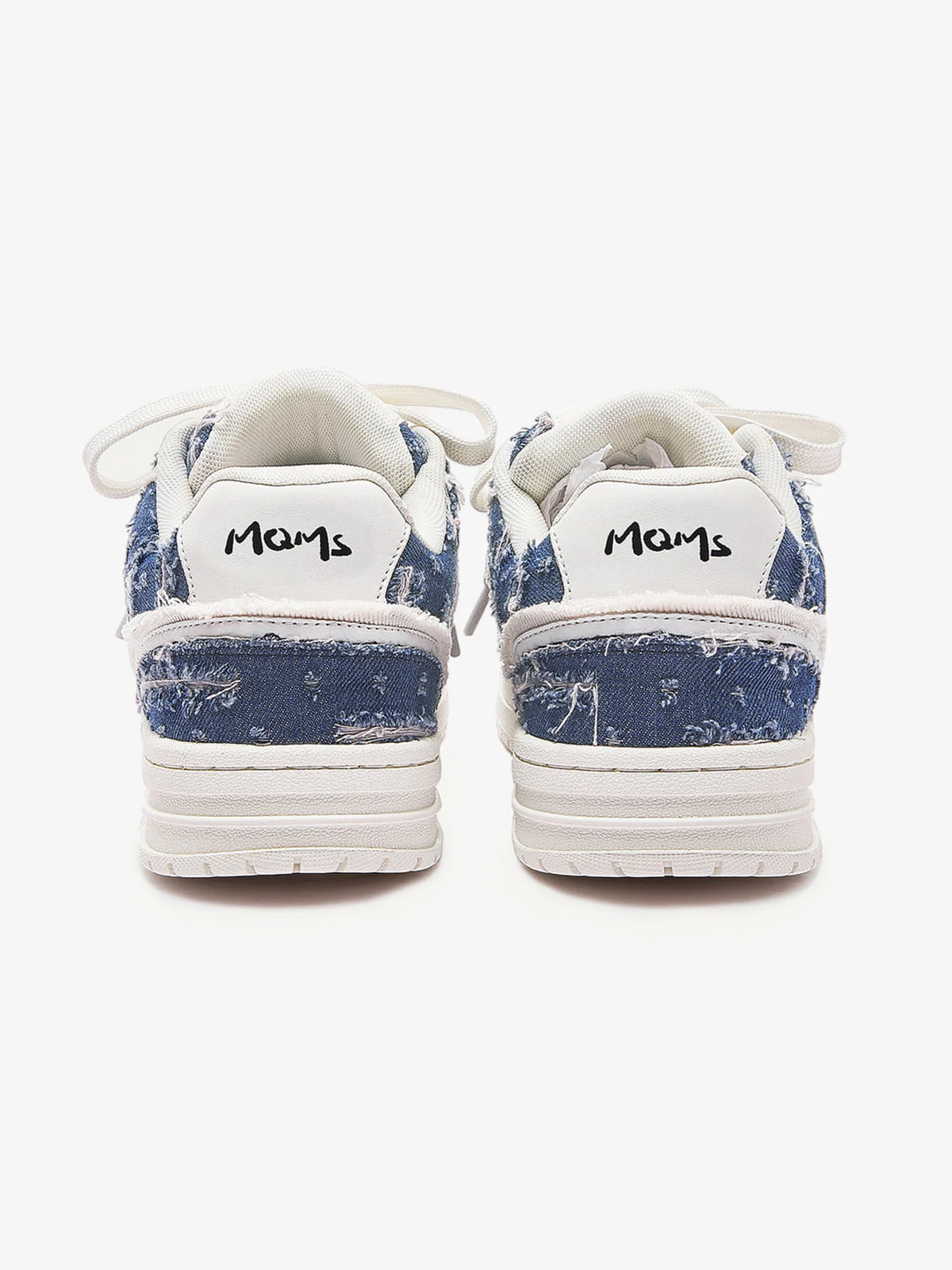 Street Distressed Denim Patchwork Sneakers