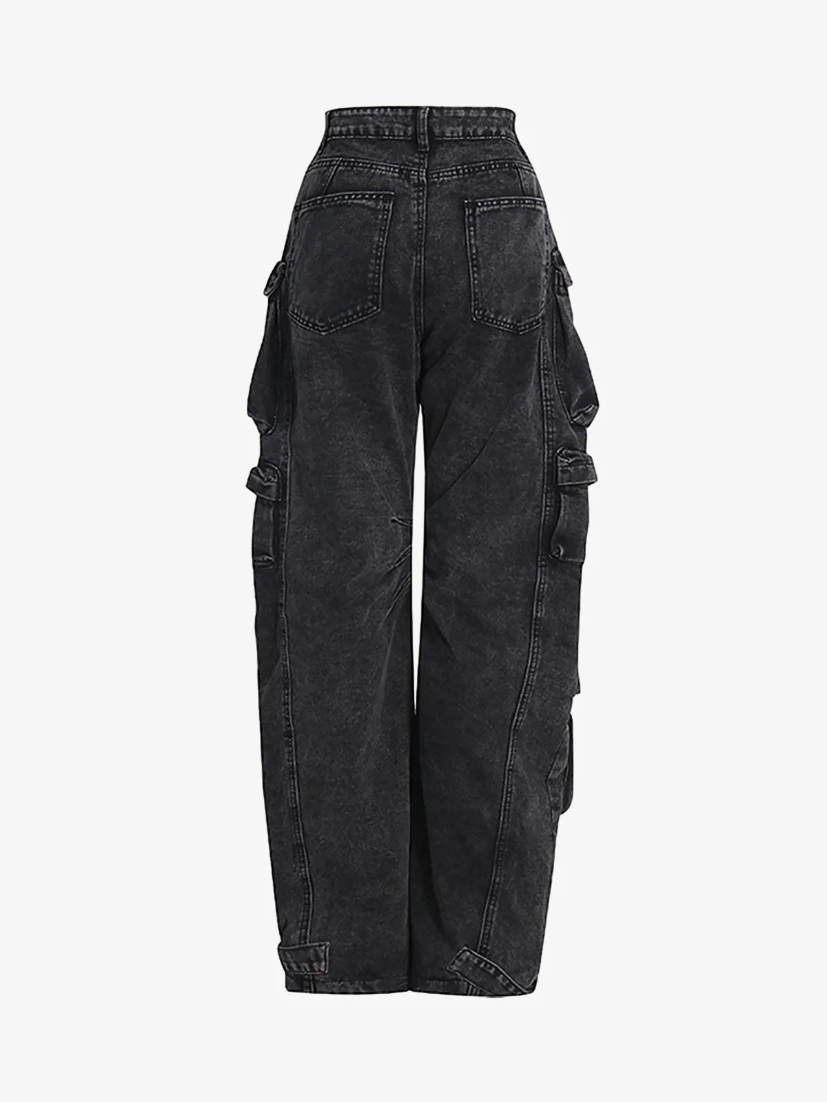 Thesupermade Street Stitching Multi-Pocket Workwear Washed Jeans - 2209