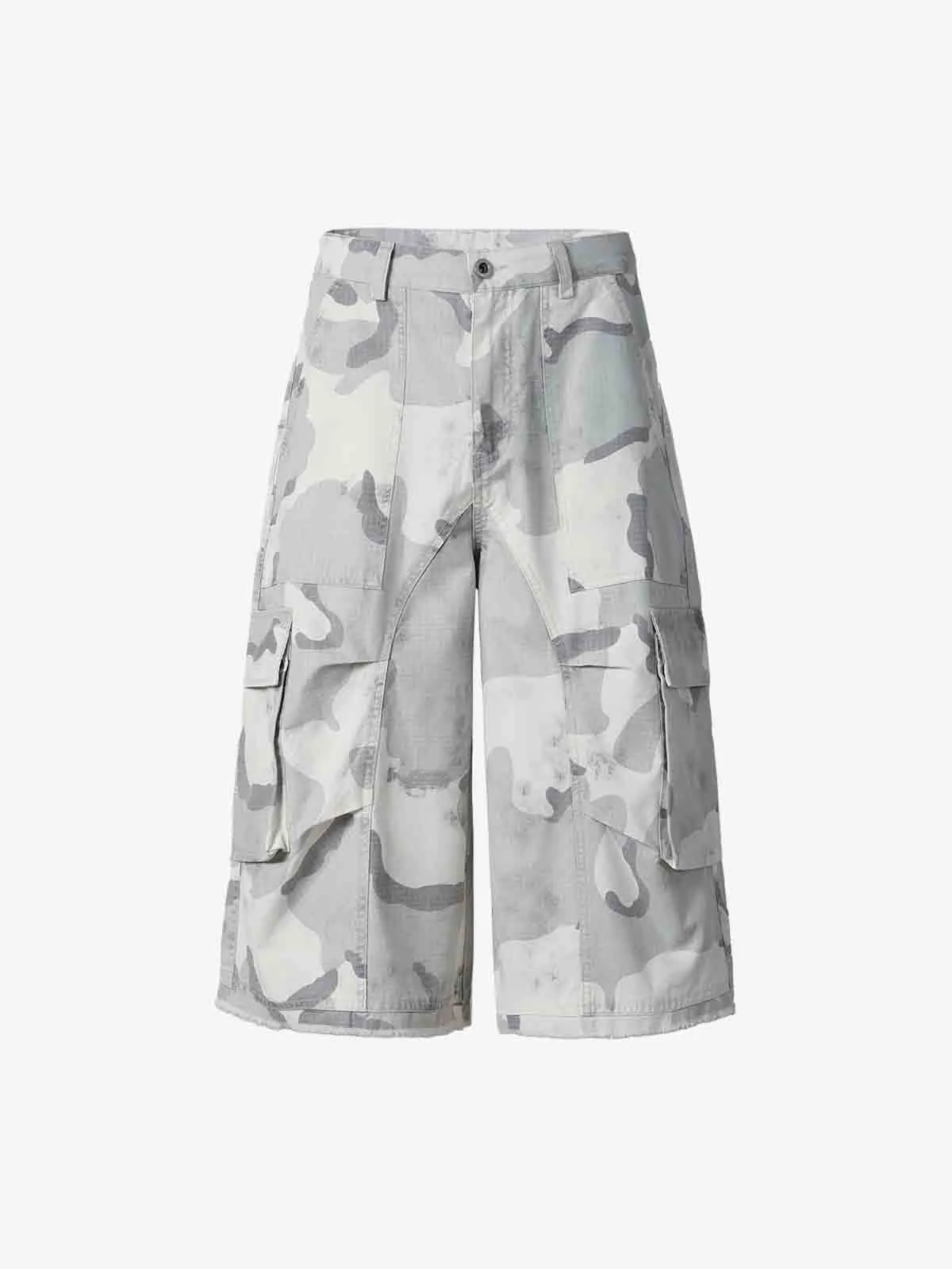 Camouflage Multi-Pocket Cargo Shorts
