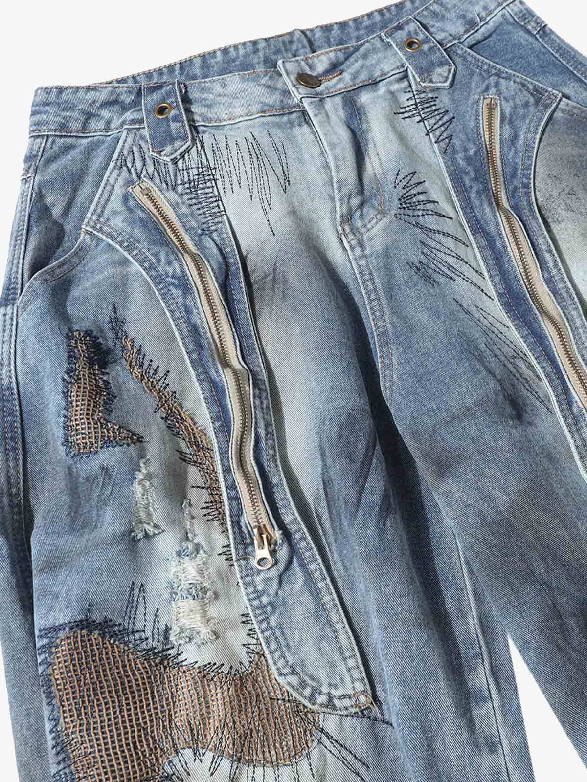 RO Style Washed Barrel Jeans - 2421