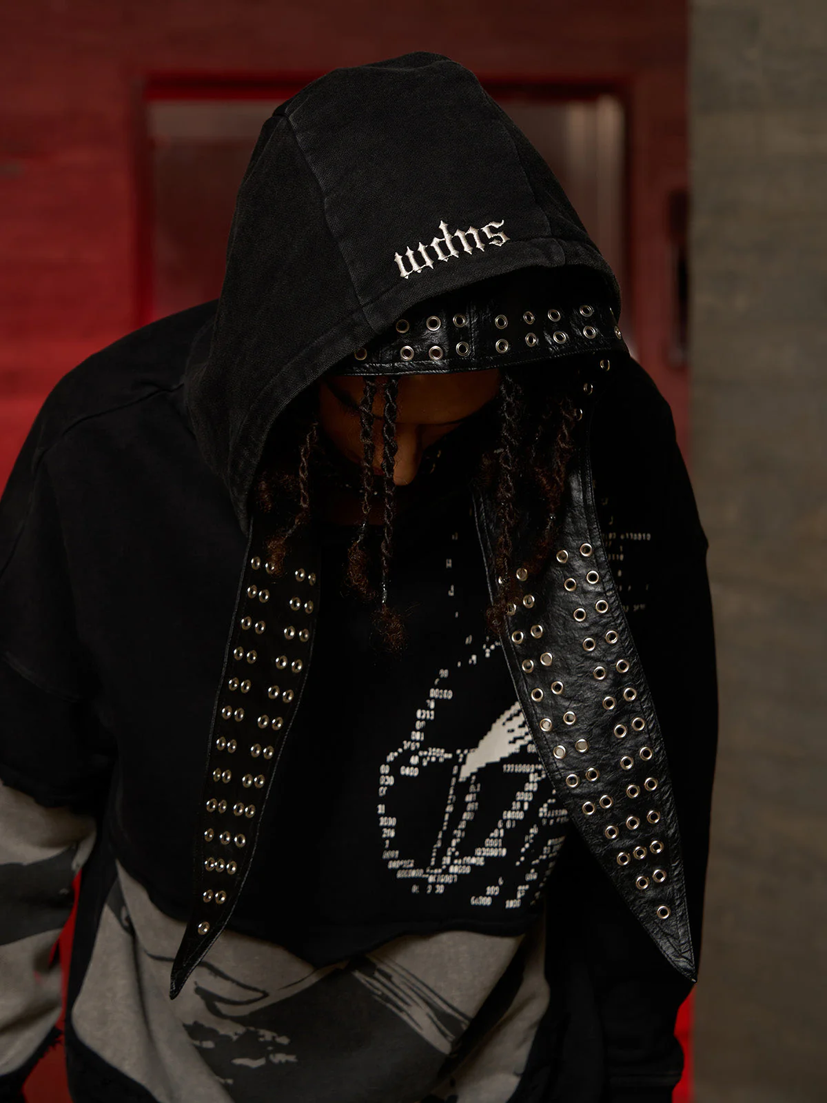 Distressed Electronic Exorcist Print Hoodie
