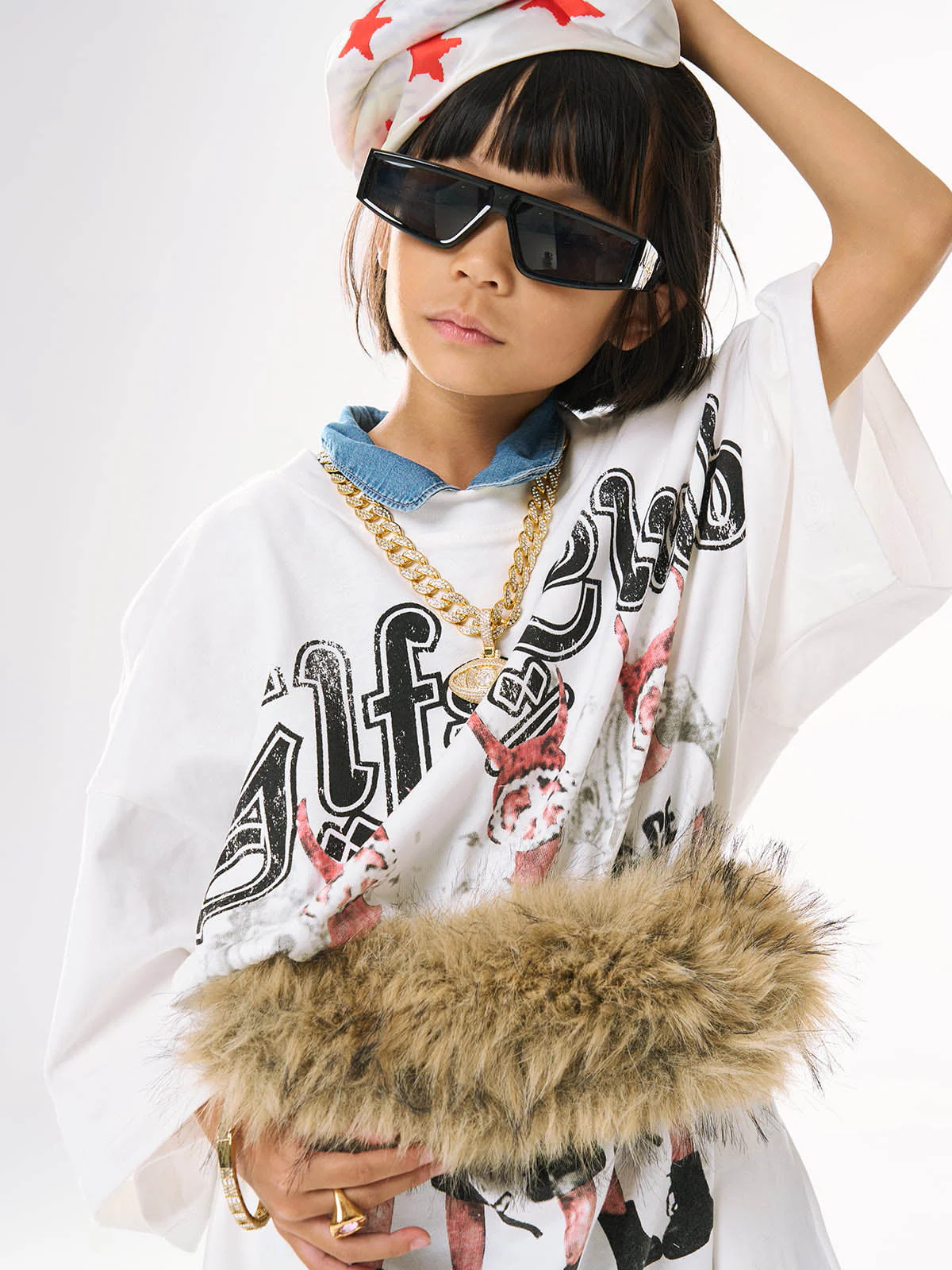 Graffiti Letters Devil Design Graphic T-Shirt