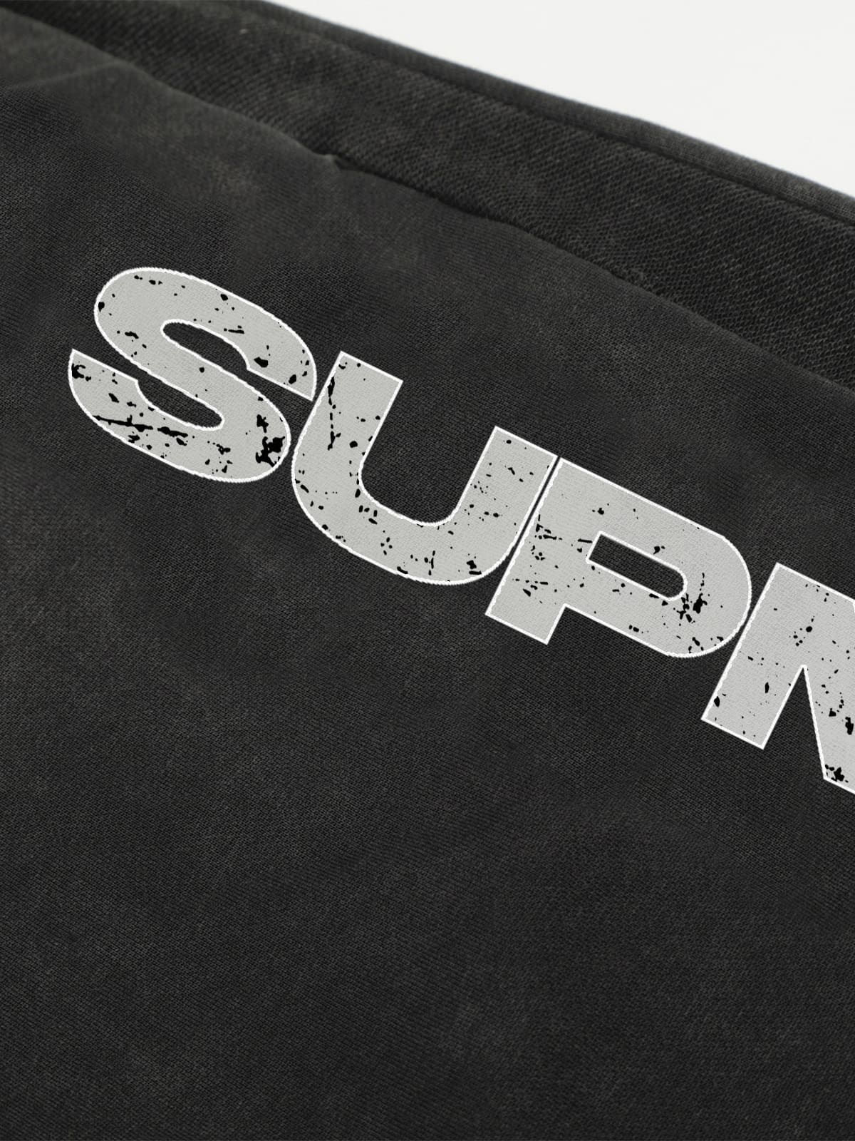 Street Washed Mottled Rivet Letter Print Baggy Sweatpants