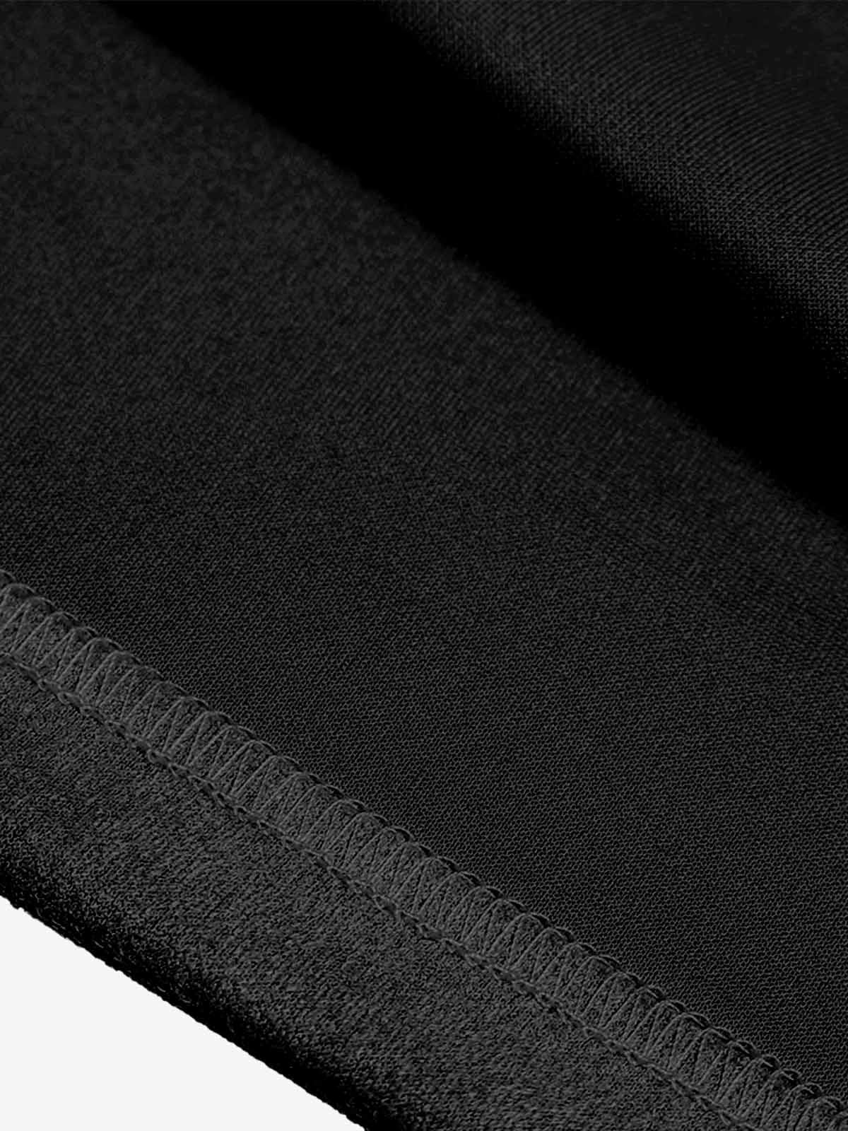 Metallic Print Suede Crew Neck T-Shirt