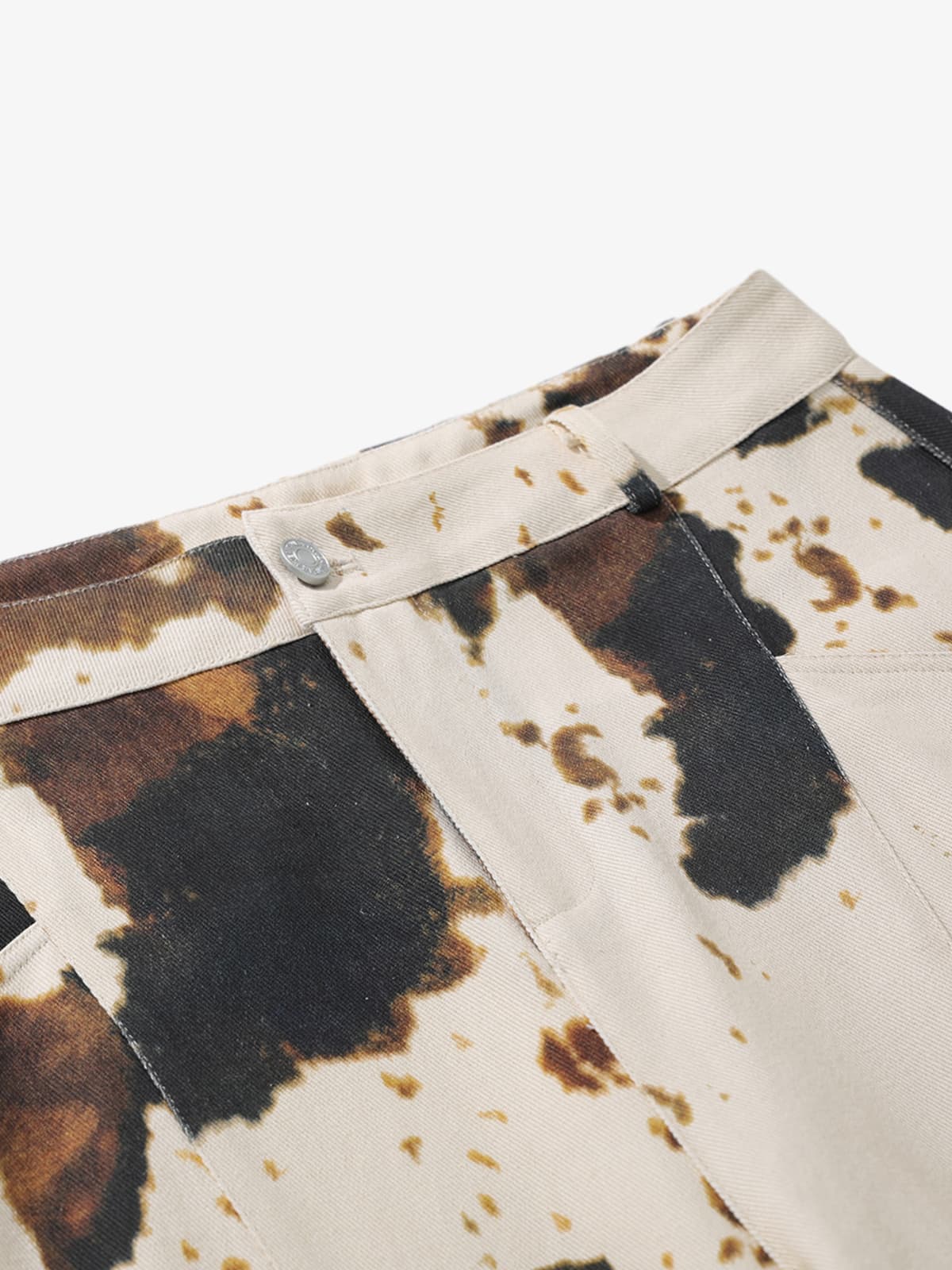 Retro Ink Splash Tie-Dye Barrel Jeans
