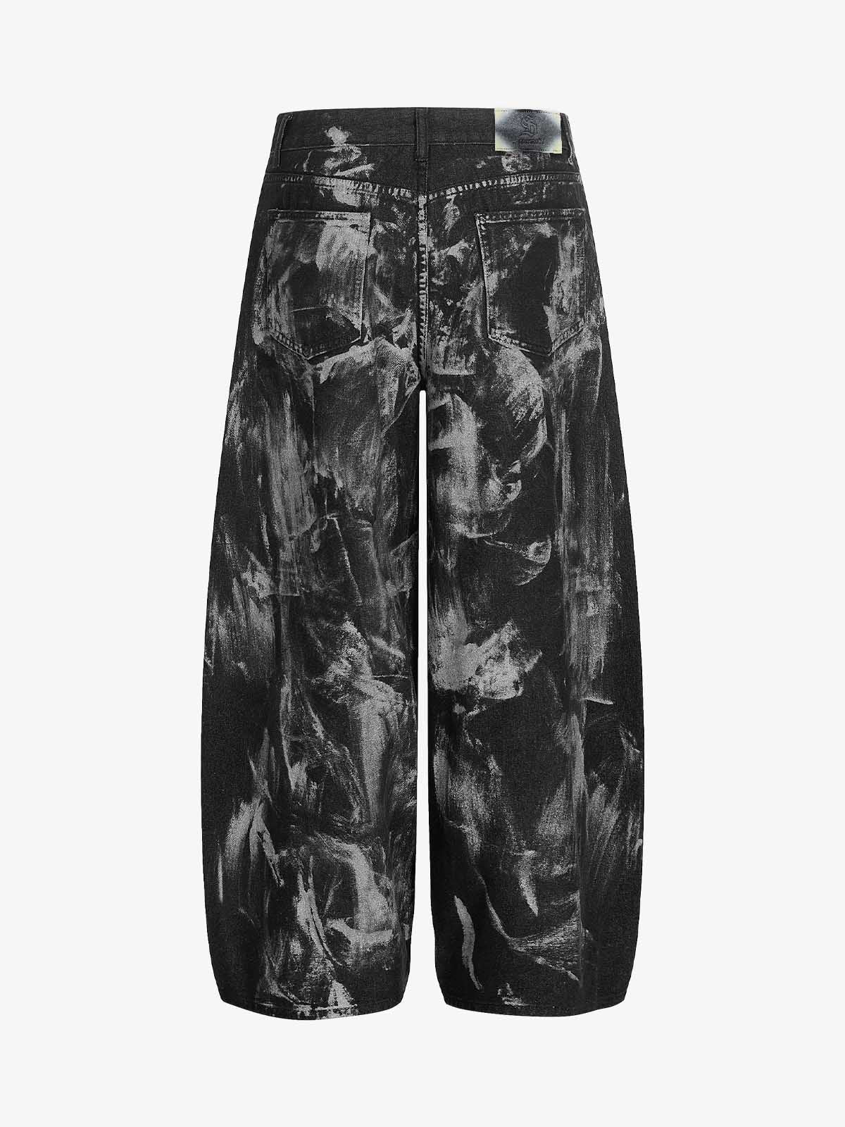 Street Heavy Deconstructed Painted Jeans