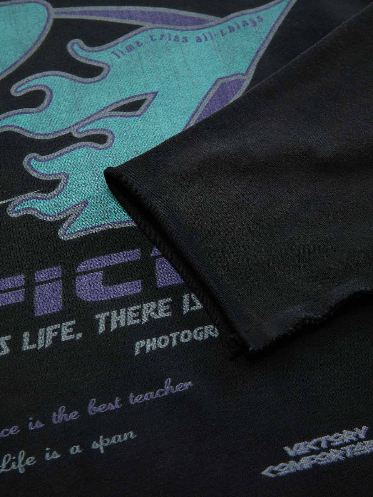 Thesupermade Washed Edge Long Sleeve T-Shirt