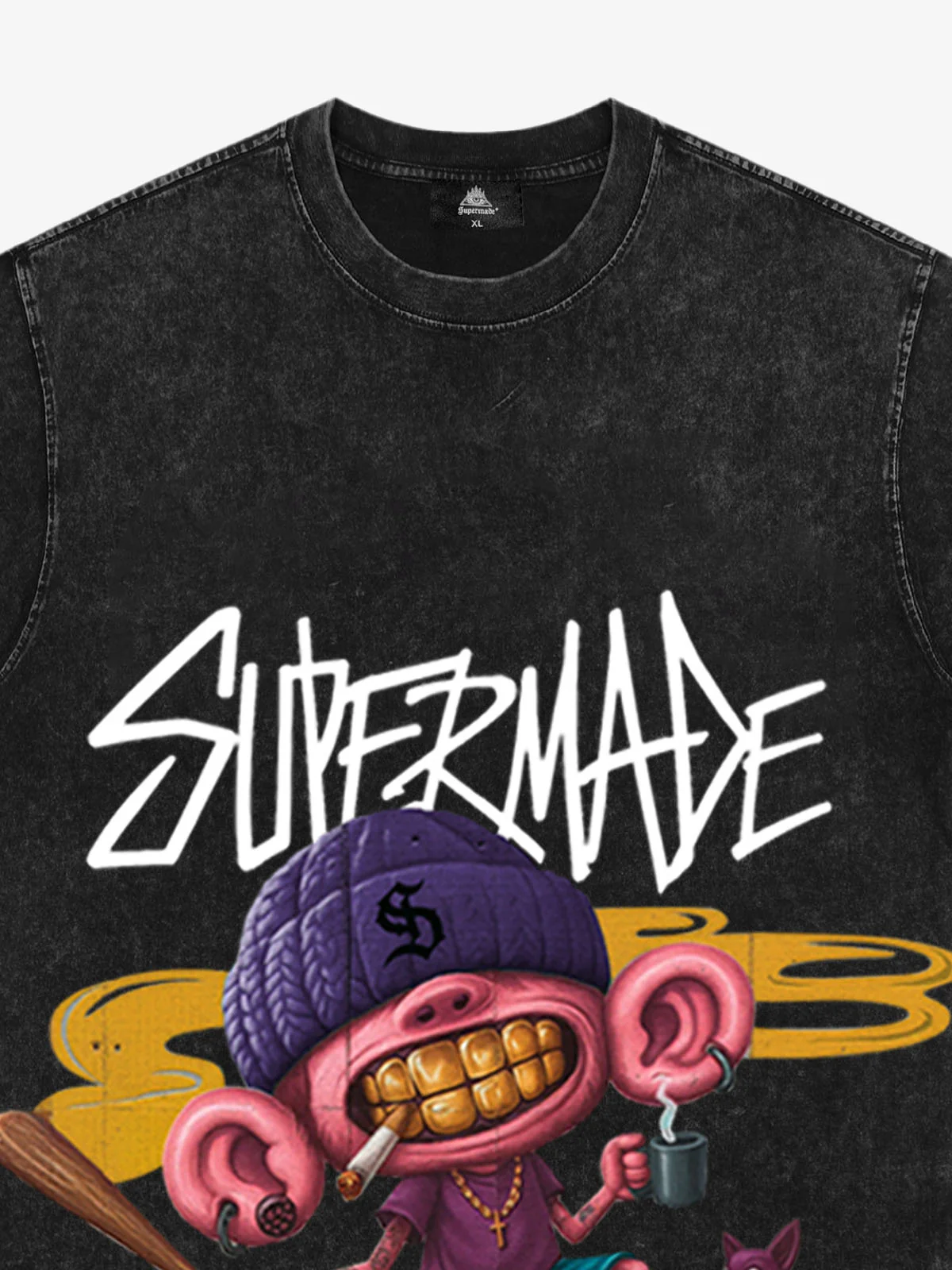 Thesupermade Cartoon Graffiti Trendy Weird Kid T-Shirt