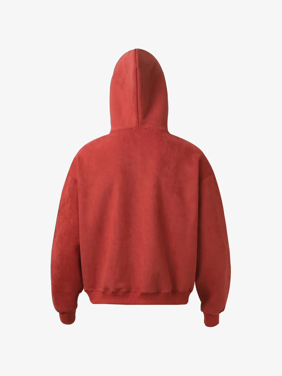 Suede Letter Embroidered Cropped Zip-Up Hoodie