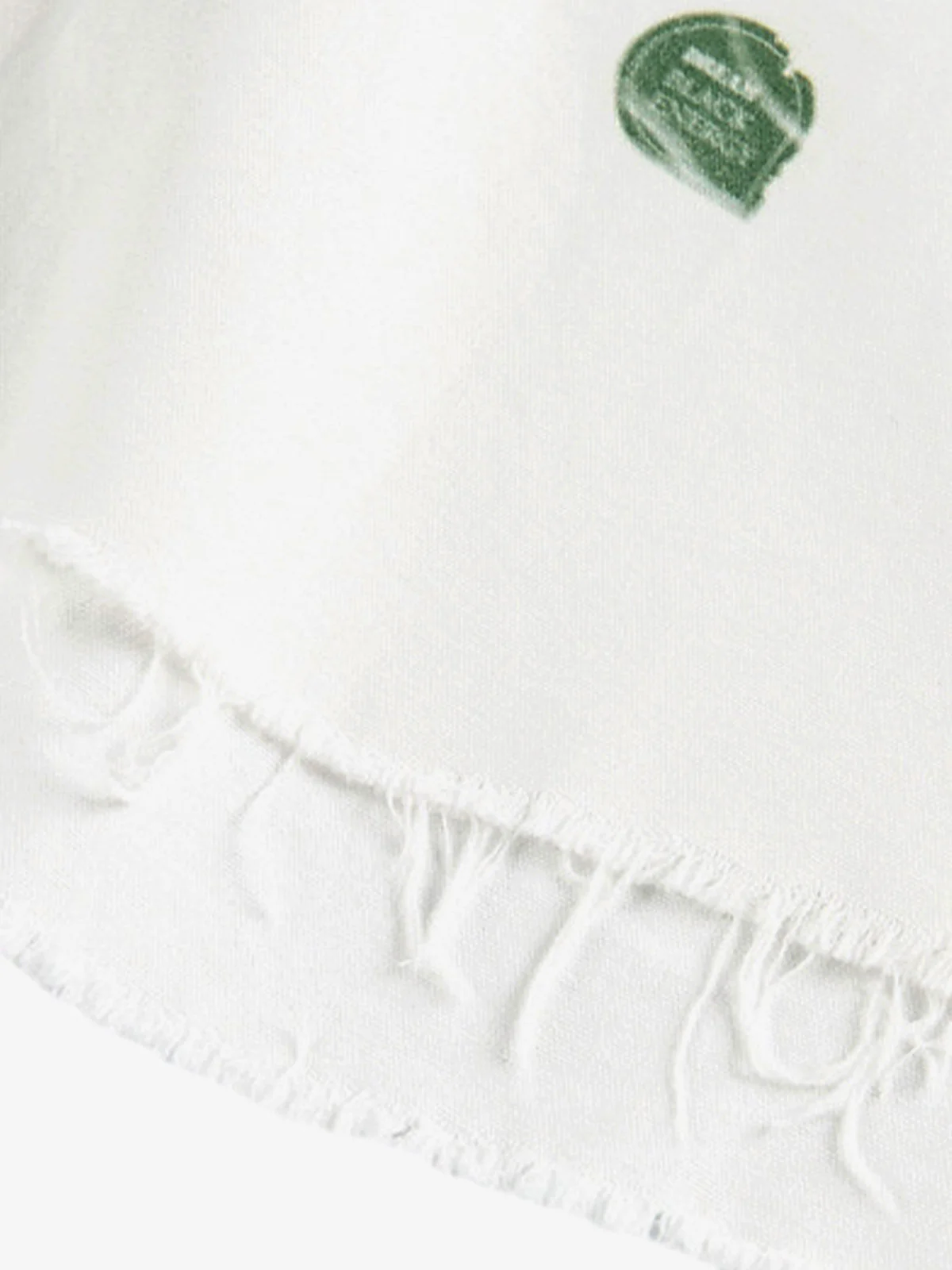 Fun Distressed Raw-Edge Printed Long-Sleeved Shirt