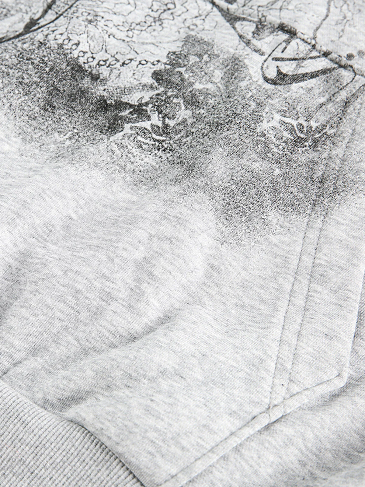 Detachable Fur Collar Printed Cardigan Half-Zip Hoodie