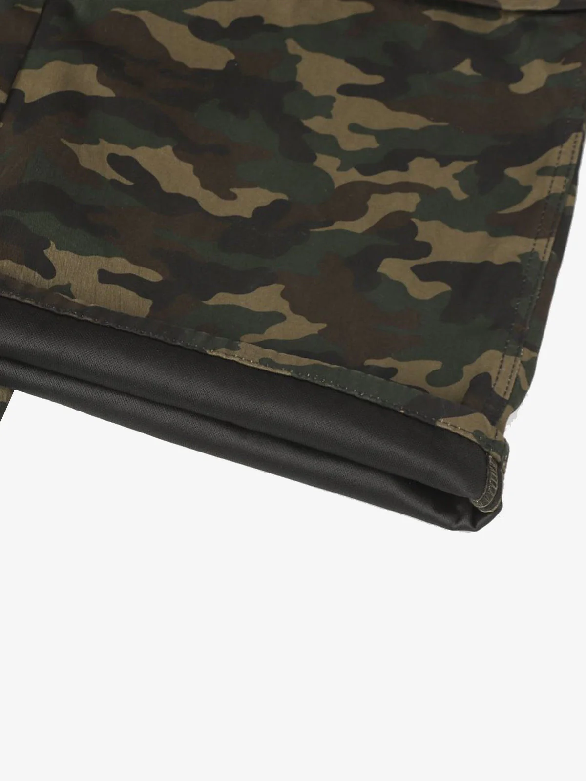 Retro Camouflage Faux Two-Piece Detachable Patchwork Pants