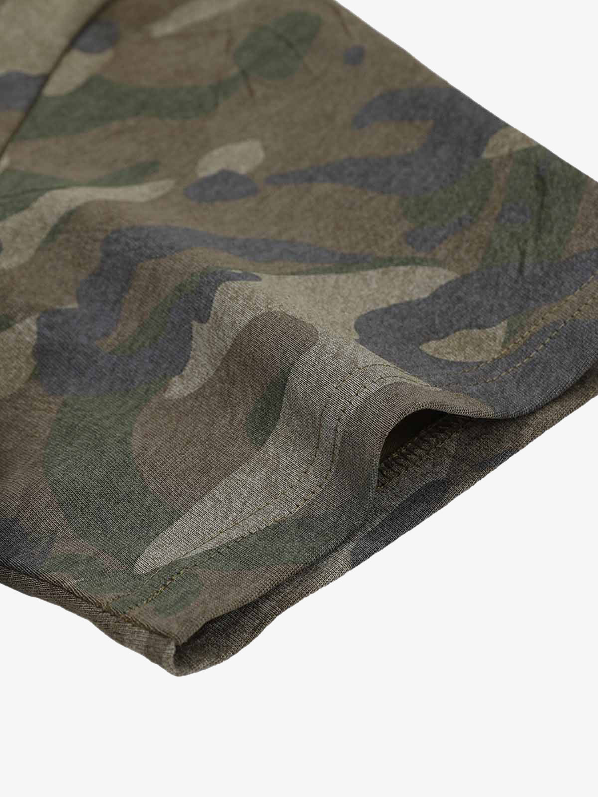 Camouflage Patchwork Graphic T-Shirt