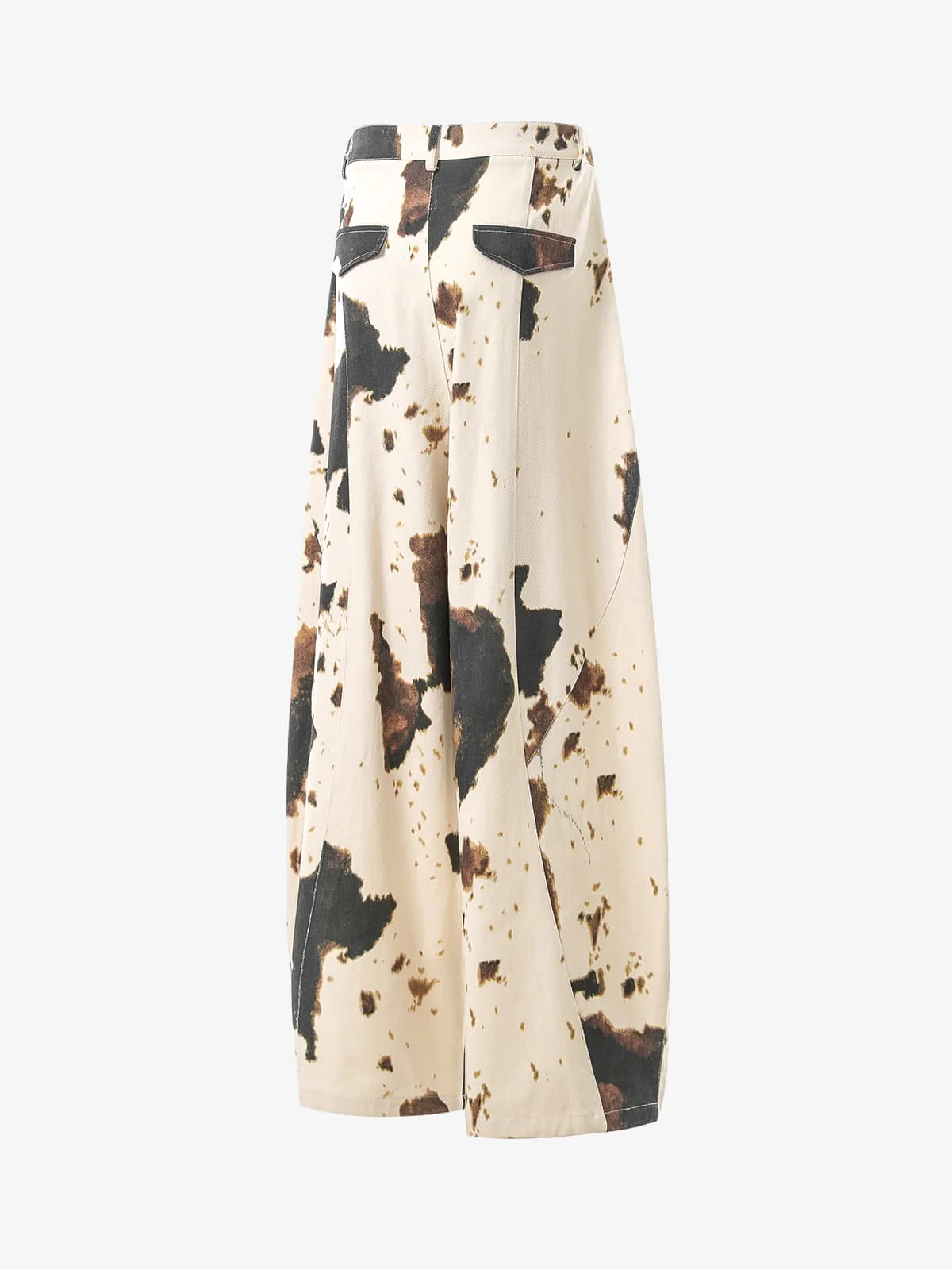 Retro Ink Splash Tie-Dye Barrel Jeans