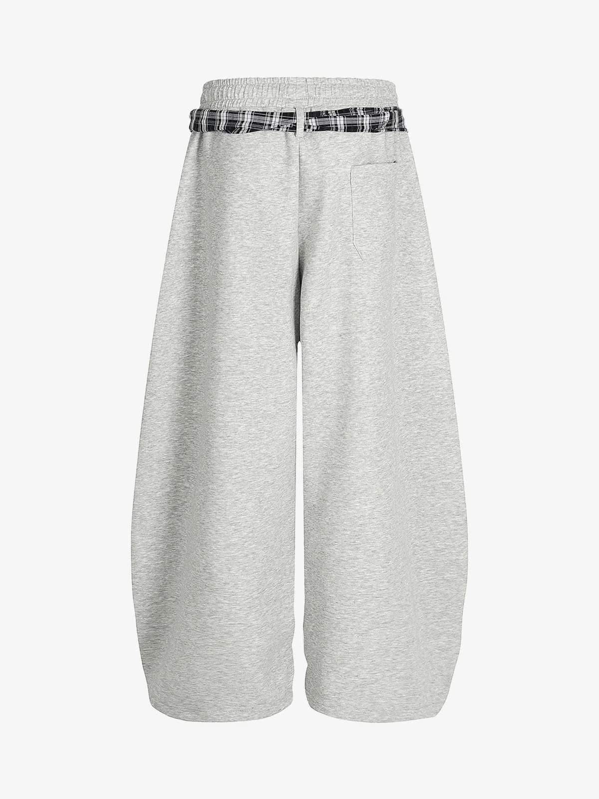 Street Detachable Plaid Waistband Machete Casual Pants