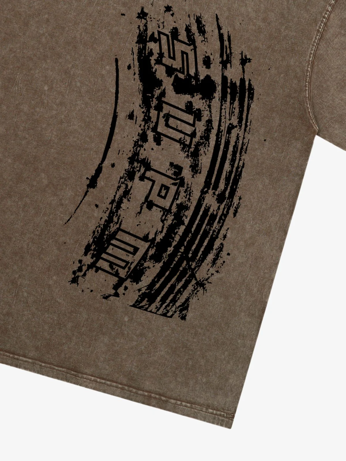 Tire Print Lettering T-Shirt
