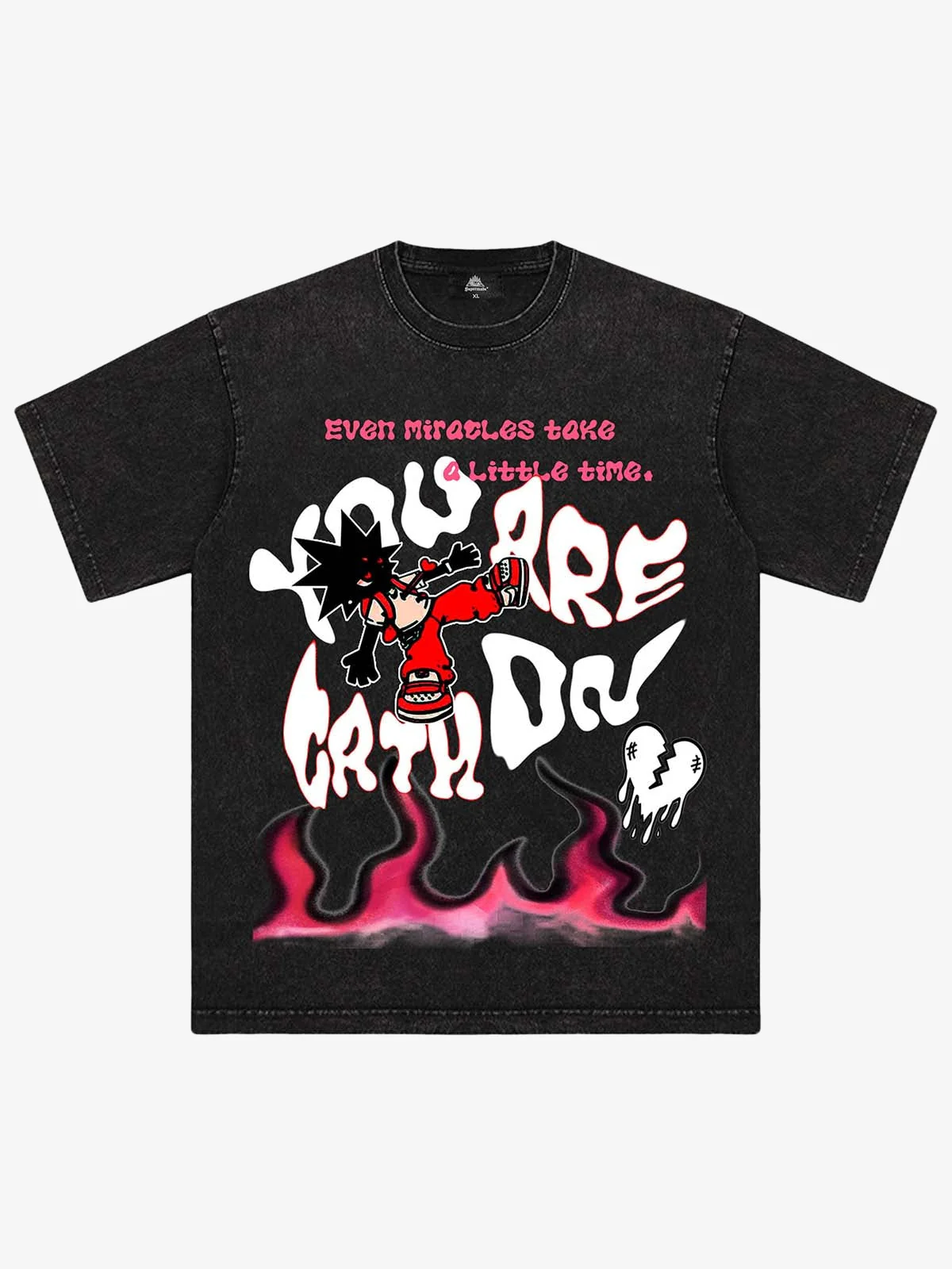 Thesupermade Fun Letter Print T-shirt - 1901