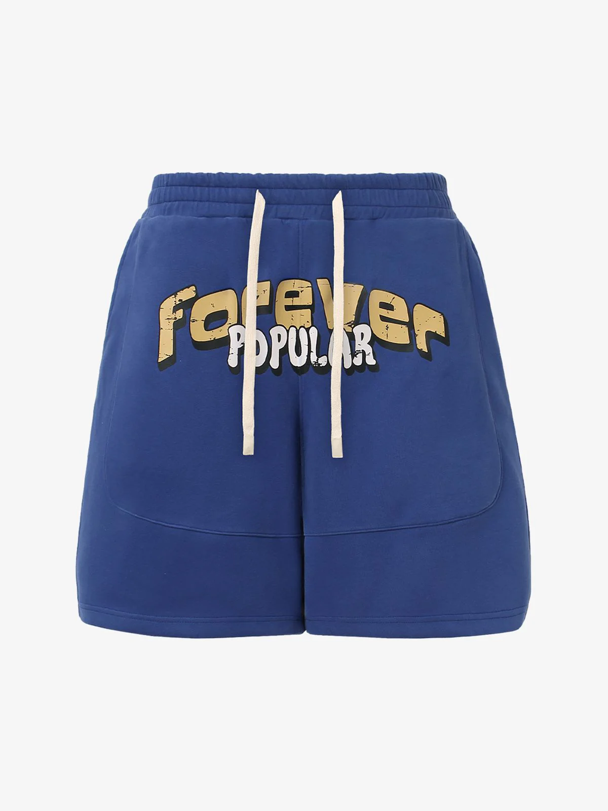 Graffiti Drawstring Cotton Shorts