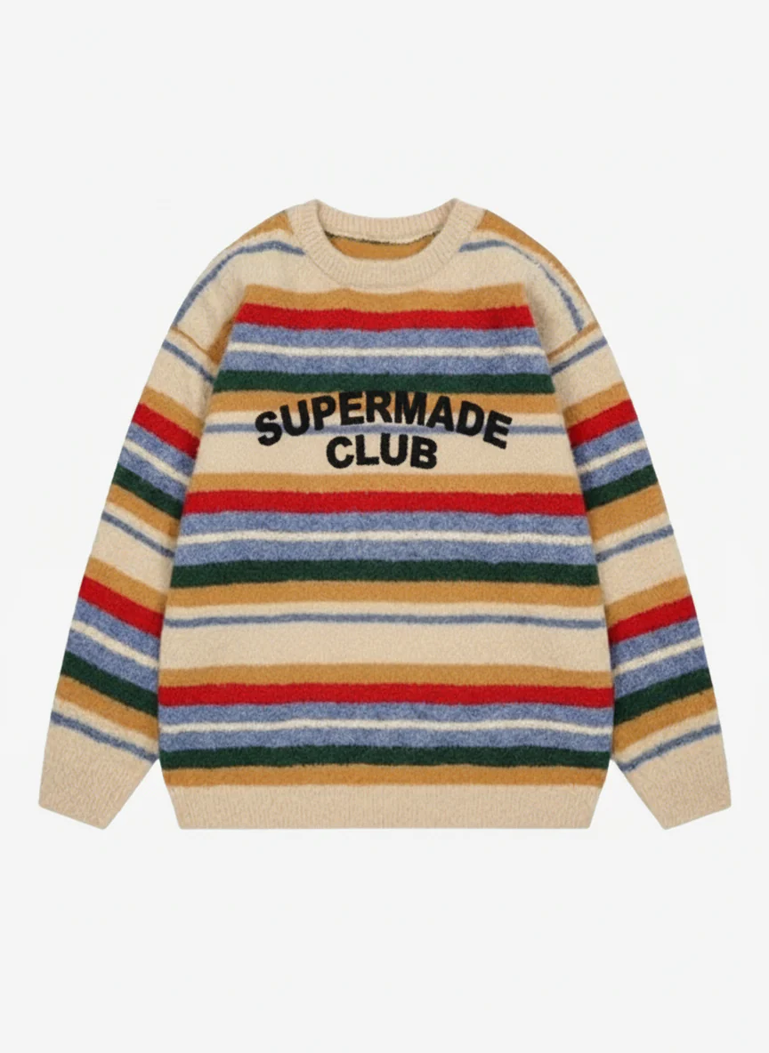 Thesupermade Vintage Striped Sweater - 2344