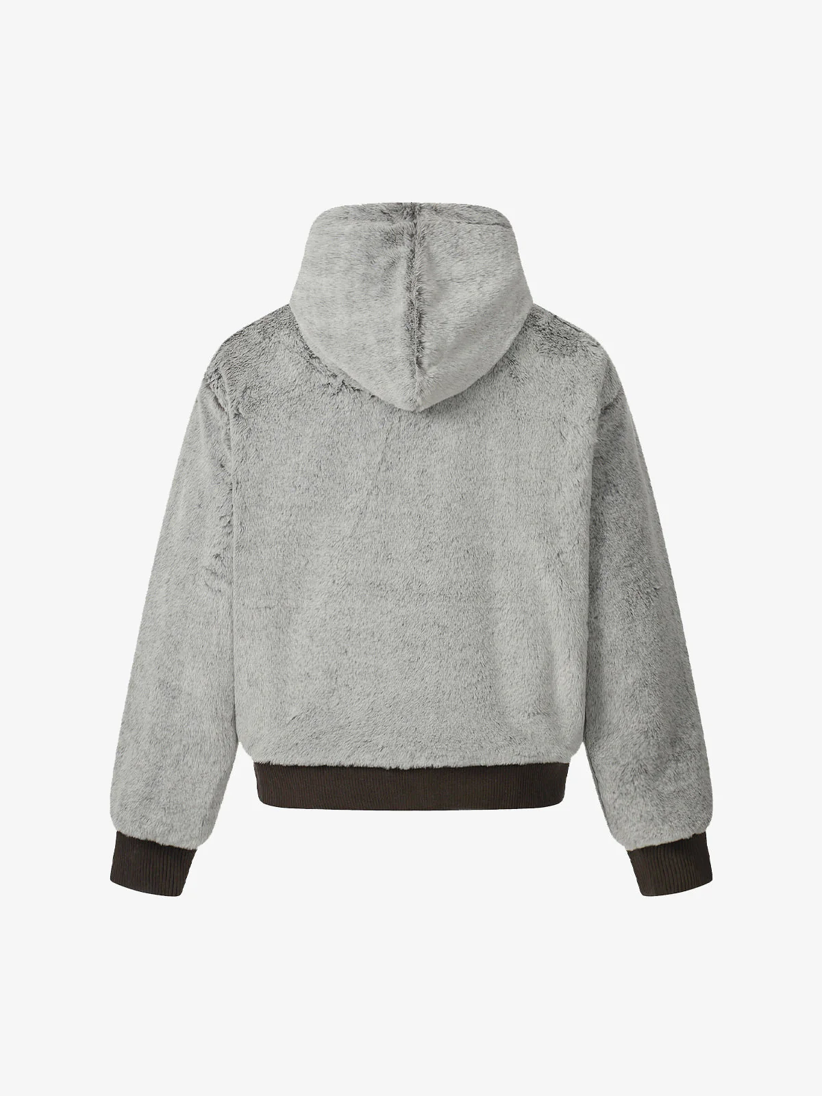 Retro Reversible Fleece Lined Zip-up Hooded Jacket