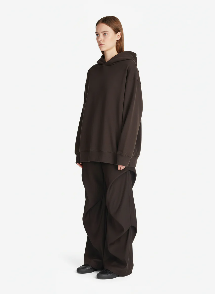 Woven Retro Cleanfit Pleated Drape Pants