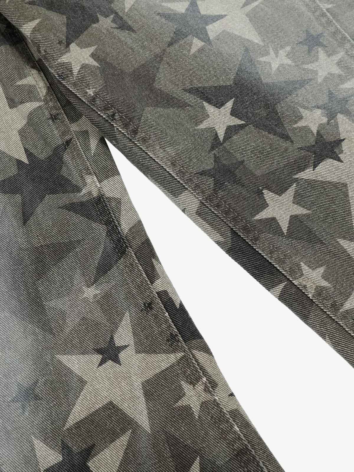Camouflage Machete RO Star Wide-Leg Jeans
