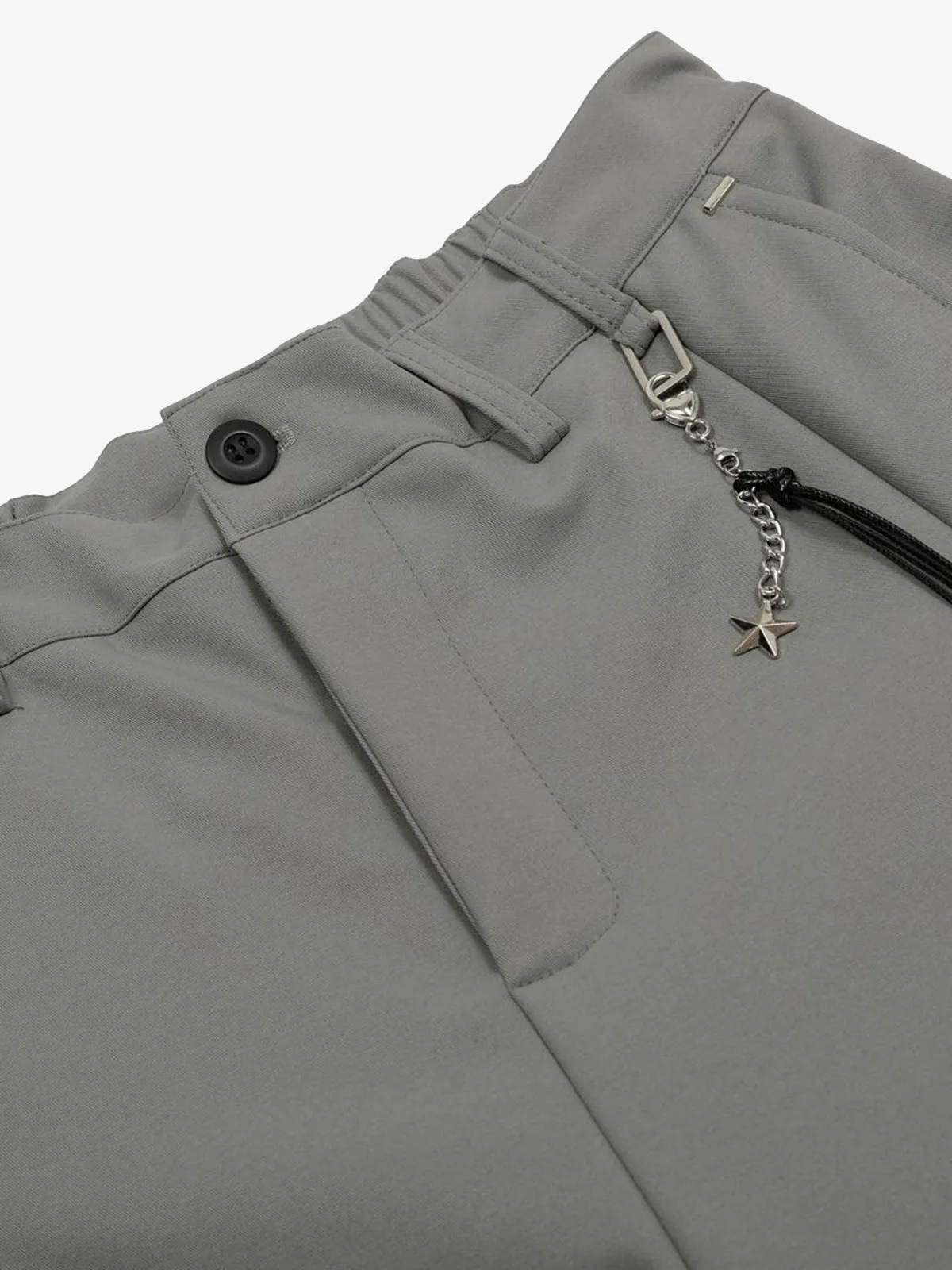 Elastic Waistband Barrel Pants - 2425