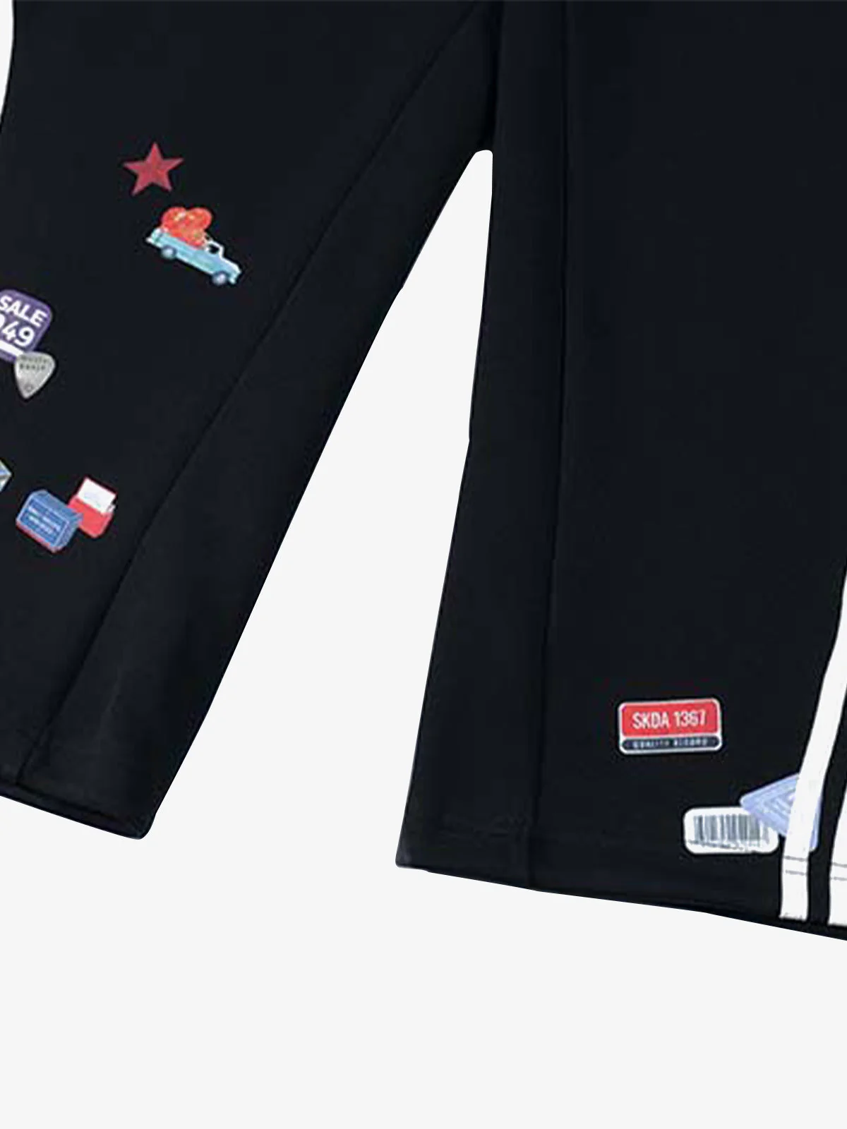 Street Patterned Striped Barrel Casual Pants