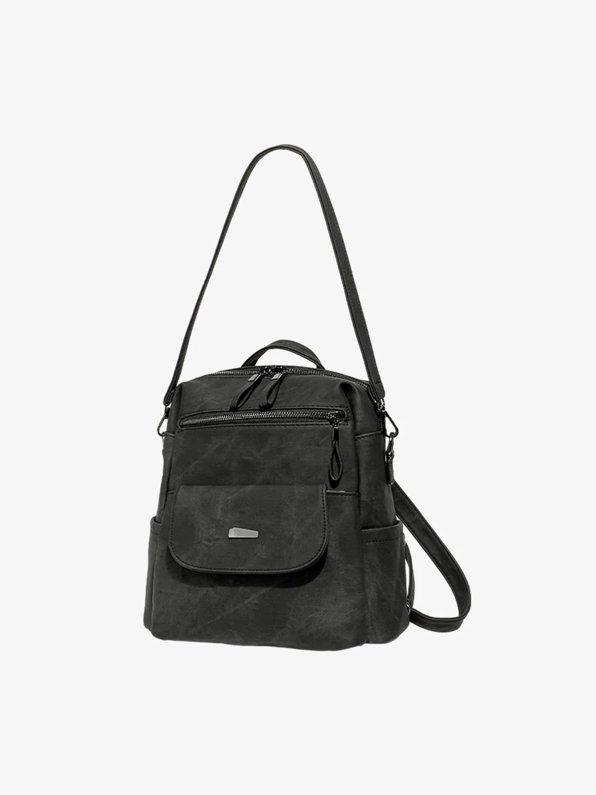 Suede Simple Dual-Use Large Capacity Backpack