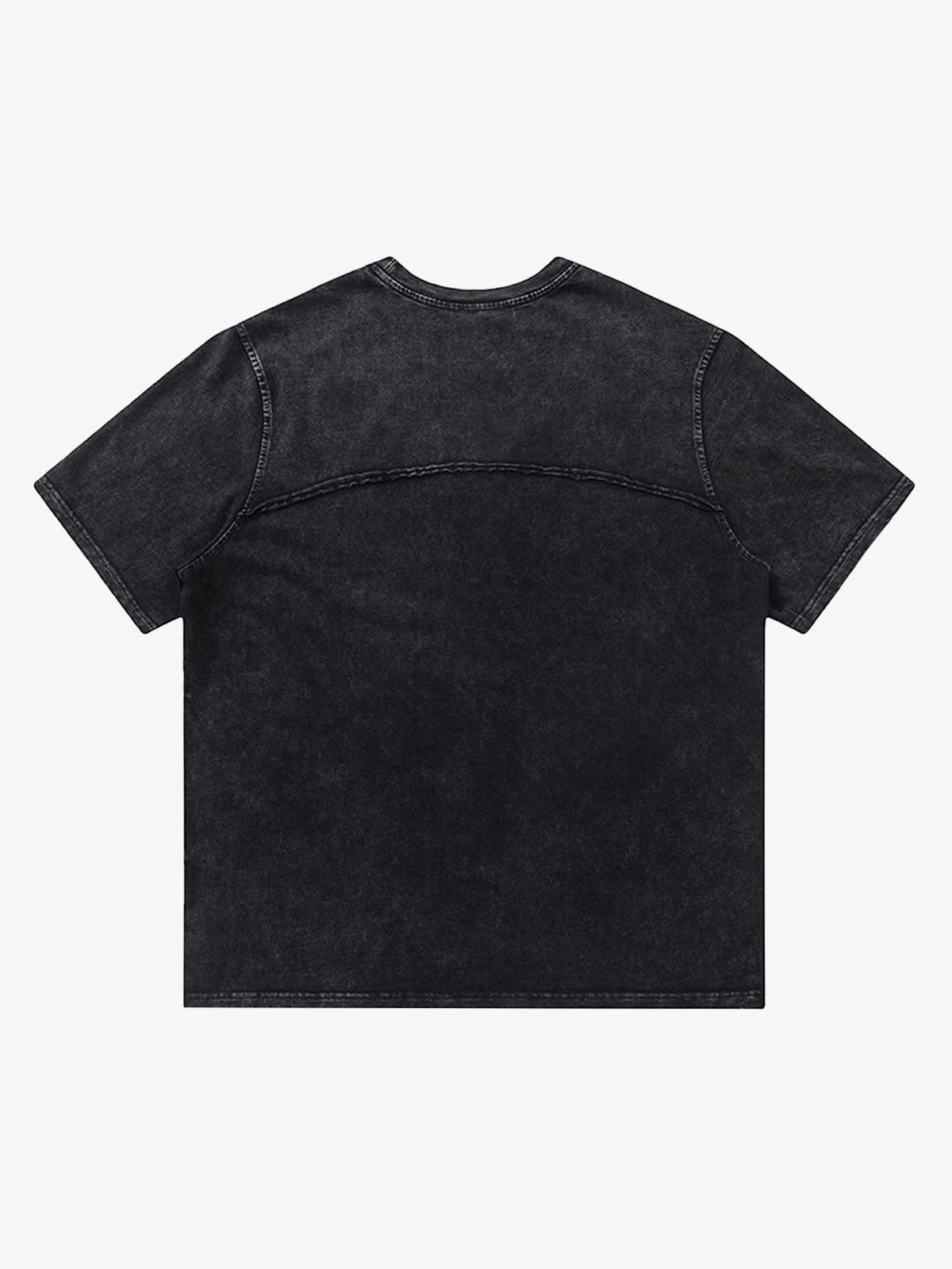 Thesupermade Split Raw Edge Short Sleeve T-shirt - 2159