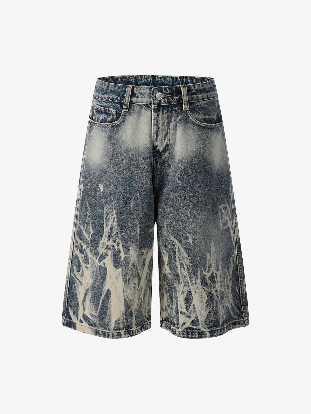 Retro Spray Monkey Washed Baggy Jorts - 2532