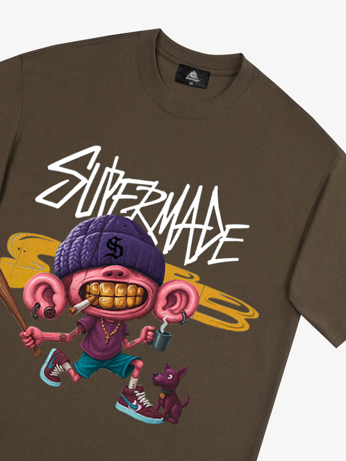 Thesupermade Cartoon Graffiti Trendy Weird Kid T-Shirt