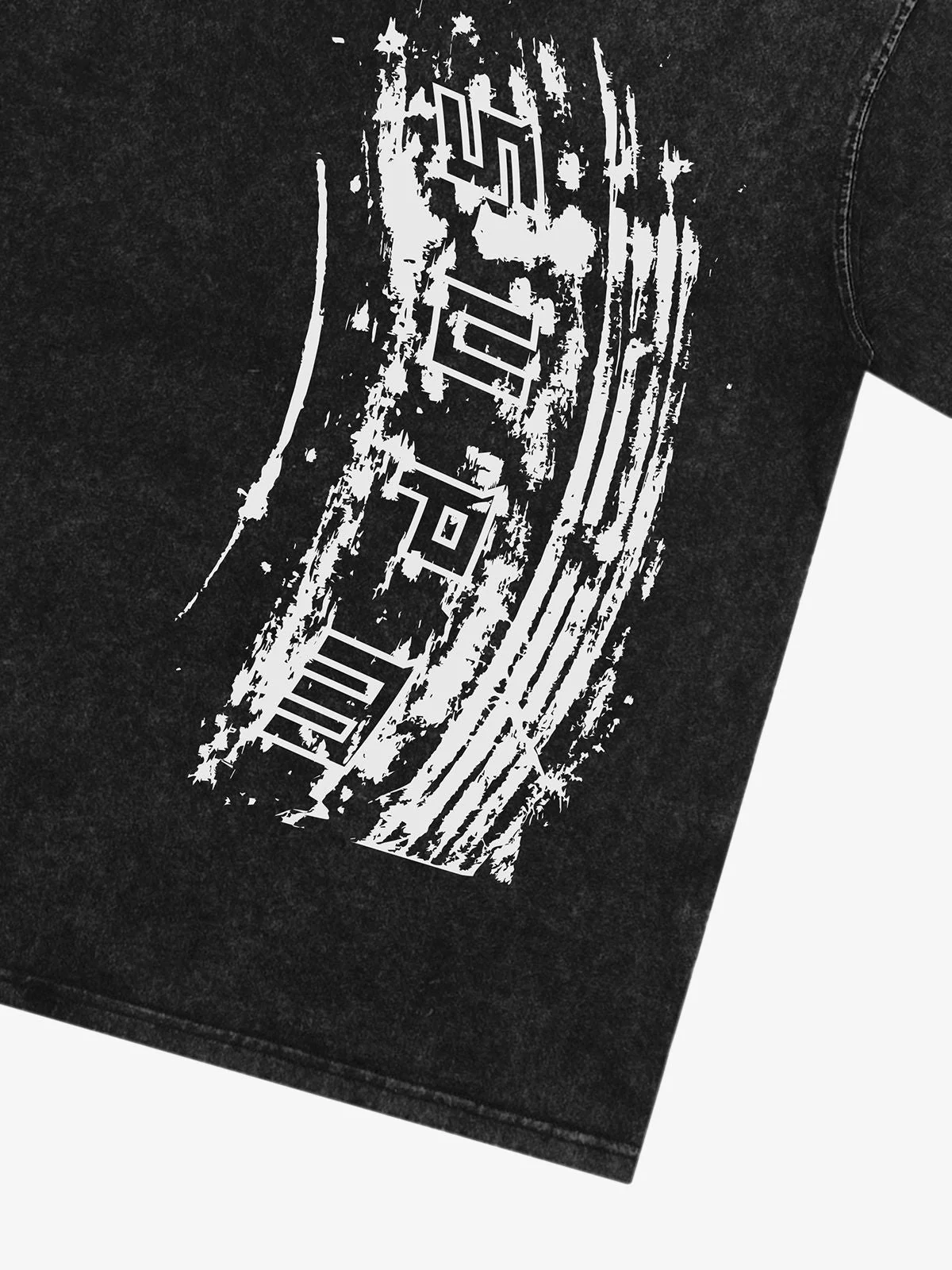 Tire Print Lettering T-Shirt