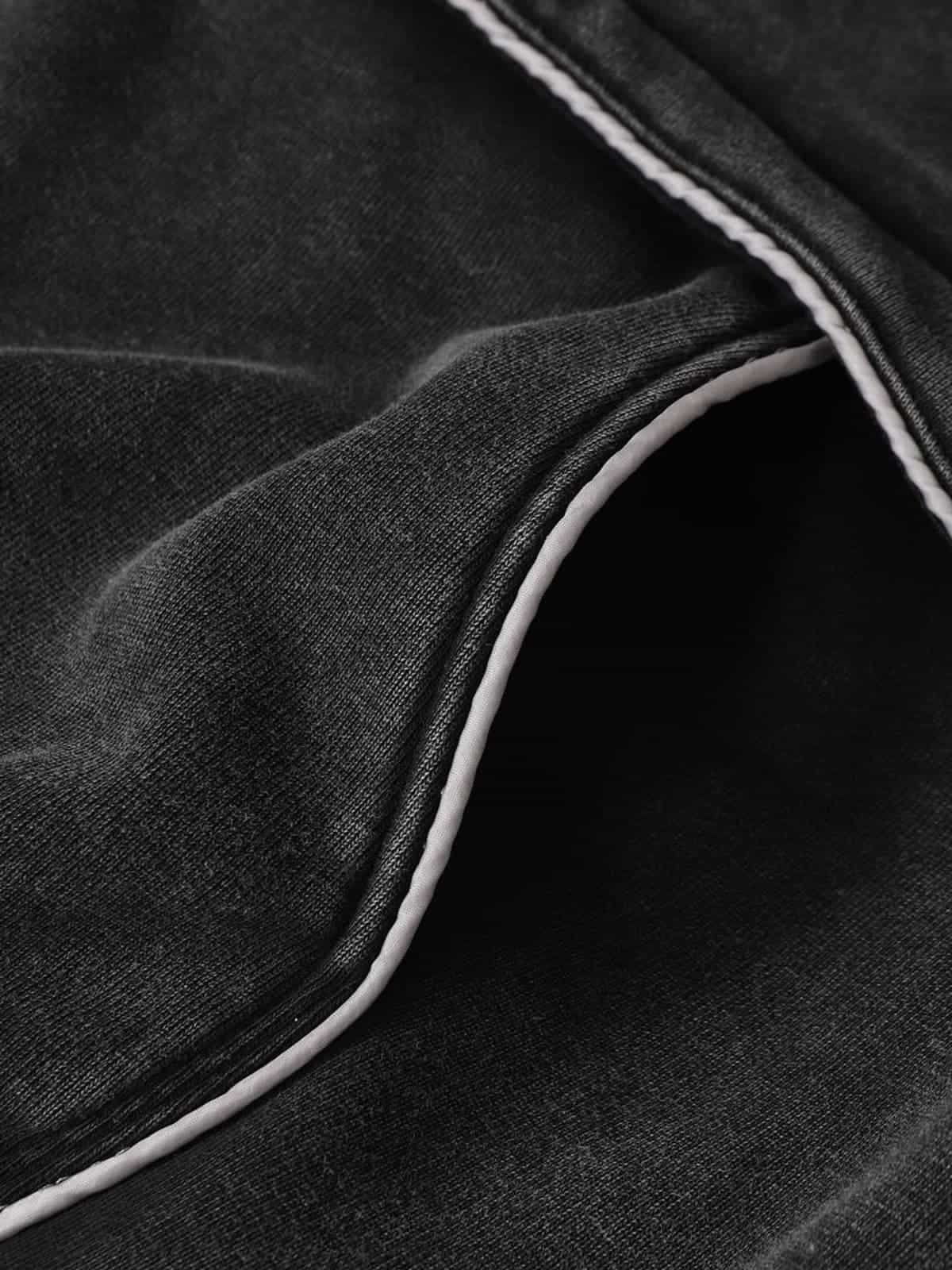 Retro Deconstructed Patchwork Washed Hoodie