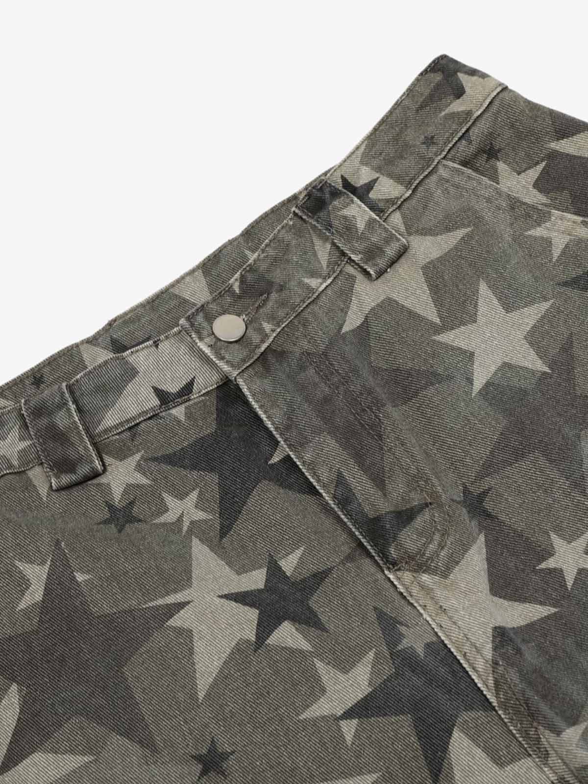 Camouflage Machete RO Star Wide-Leg Jeans