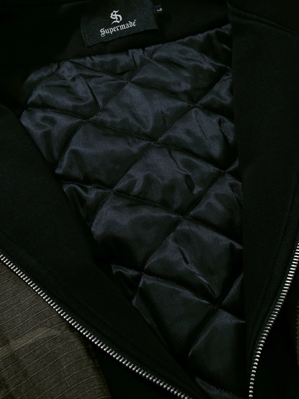 Retro Camouflage Faux Two-Piece Bomber Jacket - 2536