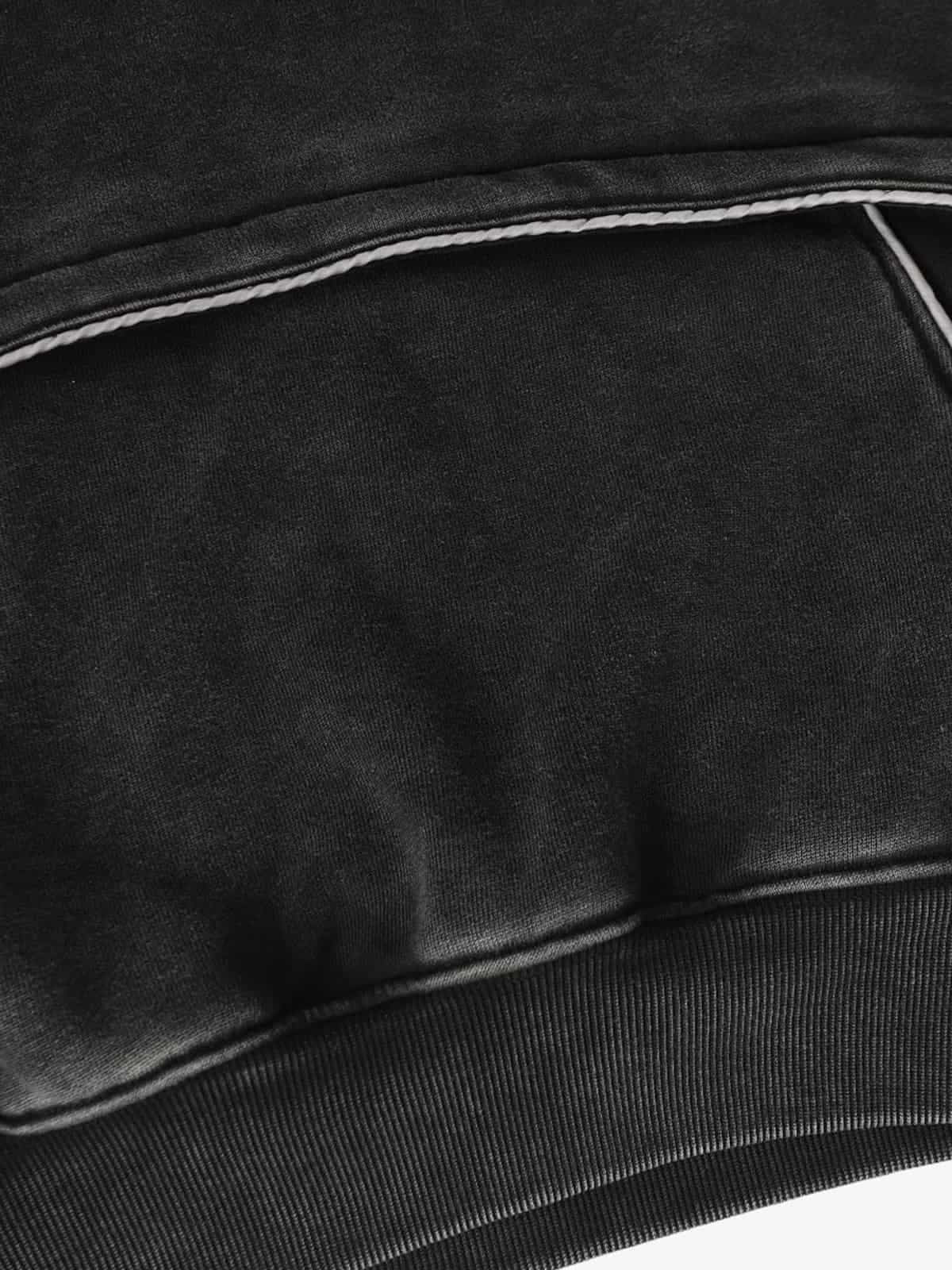 Retro Deconstructed Patchwork Washed Hoodie