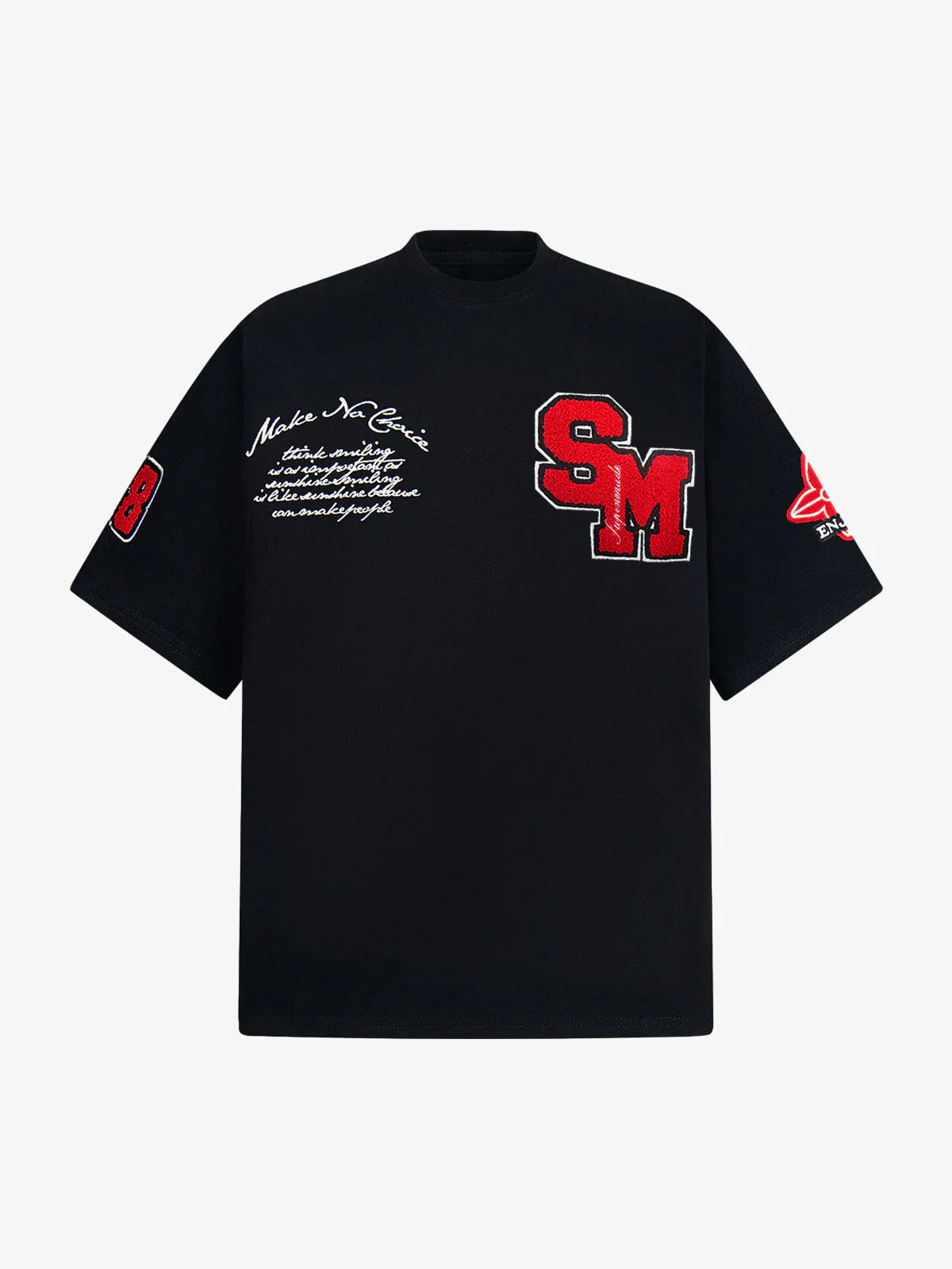 Retro Motorcycle Style Heavy Patch Embroidered T-shirt