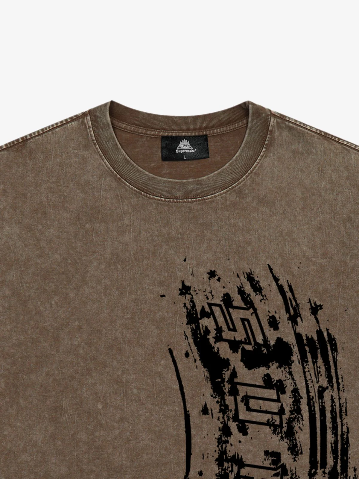 Tire Print Lettering T-Shirt