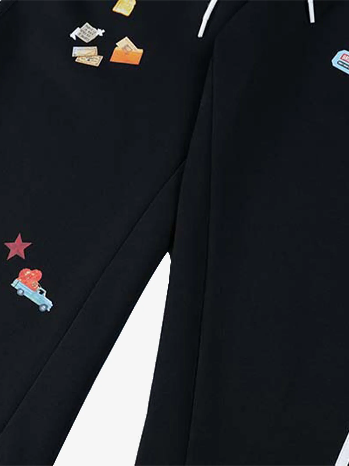 Street Patterned Striped Barrel Casual Pants