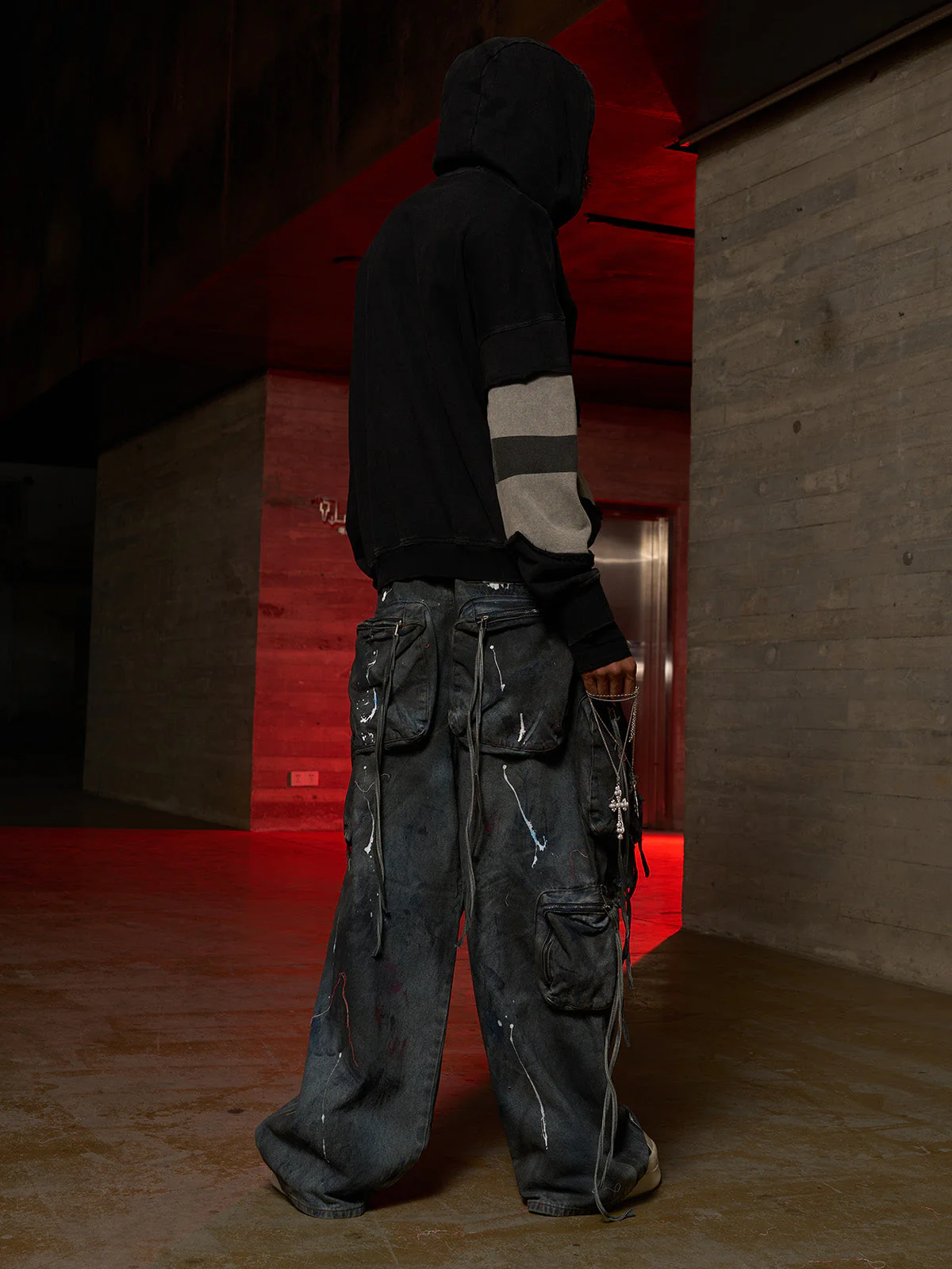 Distressed Electronic Exorcist Print Hoodie