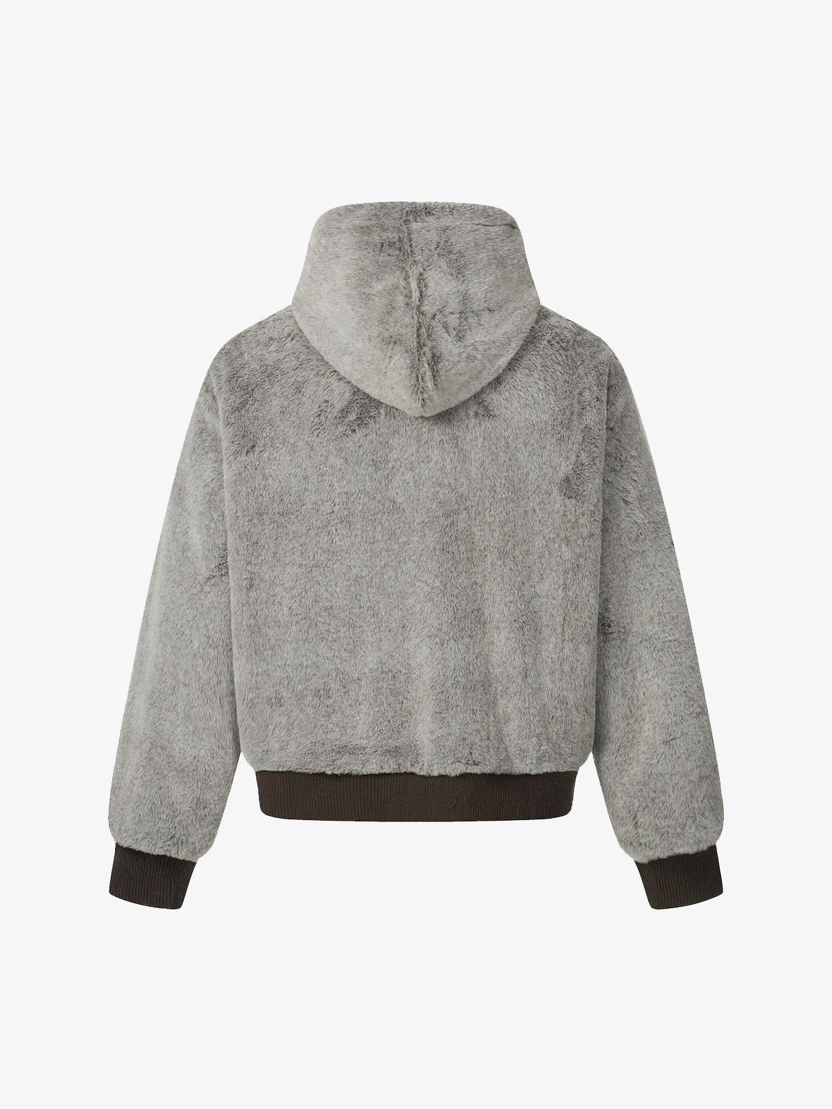 Retro Reversible Fleece Lined Zip-up Hooded Jacket